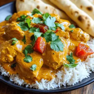 - 2 lbs boneless skinless chicken thighs - 1 large onion, finely chopped - 4 cloves garlic, minced - 1 inch ginger, grated - 1 can (15 oz) tomato sauce - 1 cup coconut milk - 1 stick (½ cup) unsalted butter - Spices: garam masala, ground coriander, cumin, turmeric, chili powder - Salt and sugar - Fresh cilantro - Cooked basmati rice or naan When I make Slow Cooker Indian Butter Chicken, I love using fresh, quality ingredients. The chicken thighs are juicy and tender, making them perfect for this dish. I chop the onion finely to release its sweet flavor. Garlic and ginger add warmth and depth. For the sauce, I use a can of tomato sauce as a base. The coconut milk makes it rich and creamy. I add butter for extra flavor and smoothness. The spices are key. Garam masala brings warmth, while coriander, cumin, turmeric, and chili powder add a lovely depth. I always finish the dish with fresh cilantro and serve it with basmati rice or naan. The warm bread is perfect for soaking up the sauce. You can find the full recipe [here](#). Enjoy cooking this delightful meal! Start with chopping the onion, garlic, and ginger. These add depth to the dish. Use a sharp knife for clean cuts. This will help release their flavors. Next, cut the chicken into bite-sized pieces. This ensures even cooking and easy serving. Thighs work best here. They stay juicy and tender. In your slow cooker, layer the onion, garlic, and ginger mix first. This creates a fragrant base. Next, add the chicken pieces on top. Season them with a pinch of salt to enhance flavor. Now, prepare the sauce. In a separate bowl, mix the tomato sauce, coconut milk, and spices. Stir until it is well combined. Pour this mixture over the chicken and onion. Finally, add the stick of butter on top. Do not stir. The butter will melt and create a rich sauce as it cooks. You can cook on low or high settings. Cooking on low takes about 6-8 hours. This allows flavors to meld beautifully. If you’re short on time, use the high setting for 3-4 hours. In both cases, cook until the chicken is tender. It should easily shred apart with a fork. This method ensures you get a rich and creamy butter chicken that you will love. For the full recipe, check out the previous section! To make your butter chicken even better, start with the spices. Adjust the chili powder to fit your taste. If you love heat, add more. For a milder dish, use less. You can also add fresh herbs like cilantro or mint. These will brighten the flavors. Adding more ingredients can deepen the taste. Toss in some diced tomatoes or bell peppers. For a richer sauce, mix in more coconut milk. This will create a creamier texture. Feel free to play with these ideas and find your favorite mix. Sometimes the sauce can get too thick. If this happens, simply add a splash of coconut milk. Stir well and let it cook a bit longer. This will help thin it out while keeping the flavor. To avoid dry chicken, start with good-quality chicken thighs. They stay moist during cooking. Also, do not overcook them. Check the chicken at the end of the cooking time. If it feels tough, it may need less time next time. Serve your butter chicken with basmati rice or warm naan. Both soak up the sauce well. You can also add a side of steamed vegetables for balance. For drinks, a light white wine pairs well. Try a Sauvignon Blanc or a Riesling. If you prefer non-alcoholic options, serve it with mango lassi or a cool soda. These drinks will enhance your meal experience. {{image_2}} You can switch the chicken thighs for chicken breasts. Chicken breasts are leaner, but they may dry out faster. If you want a juicier meal, stick to thighs. For a vegetarian twist, try chickpeas or tofu. Both options soak up the rich sauce well. Do you like it spicy or mild? To make it milder, reduce the chili powder. You can also add more sugar to balance the heat. If you want more spice, add fresh chili or cayenne pepper. Feel free to explore other herbs like curry leaves or fresh mint for a fun twist. For a creamy sauce, stick with coconut milk. If you want a lighter option, use yogurt instead. Greek yogurt gives a nice texture. For non-dairy choices, almond or cashew milk works well too. Each option changes the flavor slightly, so choose what you prefer. For the complete recipe, check out the Full Recipe section above! After you enjoy your Slow Cooker Indian Butter Chicken, store leftovers in airtight containers. Glass or plastic containers work well. Allow the dish to cool before sealing it. This helps keep the chicken fresh. It can last in the fridge for 3 to 4 days. To reheat, use a microwave or a stovetop. If using a microwave, cover the dish to keep moisture in. Stir halfway through heating for even warmth. On the stovetop, heat over low heat and stir often. You can freeze leftovers for up to 3 months. Just make sure to use a freezer-safe container. Butter chicken is quite versatile. You can repurpose it in many ways! Try it in a quesadilla with cheese. Mix it with pasta for a creamy twist. Or, use it as a filling for wraps. You can also top a baked potato with it for a unique meal. Enjoy experimenting with these ideas! Indian Butter Chicken is a rich and creamy dish. It comes from North India. The dish features tender chicken in a spiced tomato sauce. The main flavors come from butter, cream, and spices like garam masala. The taste is both savory and slightly sweet. You can enjoy it with rice or naan. Yes, you can prepare it ahead of time. You can chop the onions, garlic, and ginger. Cut the chicken into bite-sized pieces. Mix the sauce ingredients and store them in the fridge. When you're ready, just add everything to the slow cooker. After cooking, store leftovers in the fridge for up to four days. Common sides include basmati rice and naan bread. You can also add a fresh salad for crunch. Other great options are roasted vegetables or raita. Raita is a yogurt-based side that cools the heat of the spices. Yes, this recipe is great for meal prep. You can make a big batch and store it in containers. Divide it into portions for easy meals during the week. Reheat it in the microwave or on the stove. It stays tasty for several days in the fridge. Absolutely! You can easily change the amount of chicken or sauce. If you want more servings, double the ingredients. For fewer servings, cut them in half. Just keep the same ratios for the spices and sauce. For the complete details, check the Full Recipe section. It will guide you step-by-step to make this delicious dish. Slow Cooker Indian Butter Chicken offers a blend of rich flavors and easy preparation. We discussed key ingredients like chicken, spices, and coconut milk. You learned step-by-step instructions for perfect results and tips to enhance the dish. Storage methods and variations allow for creativity. This recipe is perfect for meal prep or cozy dinners. With its versatility, you can enjoy this tasty dish again and again. Embrace the delicious flavors and make this dish your own!