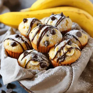 - 2 ripe bananas, mashed - 1/3 cup melted coconut oil (or unsalted butter) - 1/2 cup brown sugar - 1 large egg - 1 teaspoon vanilla extract - 1 teaspoon baking soda - Pinch of salt - 1 cup all-purpose flour - 1/2 cup chocolate chips (semi-sweet or dark) - Optional: 1/4 cup chopped walnuts or pecans - Mixing bowl - Muffin tin - Muffin liners or greasing spray - Each muffin has about 150 calories. - Macronutrient breakdown per muffin: - 2g protein - 7g fat - 21g carbohydrates - 1g fiber Using ripe bananas makes these muffins extra sweet and moist. The coconut oil adds a nice flavor, and the chocolate chips bring joy in every bite. You can also add nuts for crunch. - Preheat oven to 350°F (175°C). - Line or grease muffin tin. - In a large bowl, add 2 ripe bananas, mashed, and 1/3 cup melted coconut oil. - Stir until smooth. - Mix in 1/2 cup brown sugar. - Add 1 large egg and 1 teaspoon vanilla extract. - Stir until the mixture is well combined. - Sprinkle 1 teaspoon baking soda and a pinch of salt over the wet mixture. - Gently mix to combine. - Gradually add 1 cup all-purpose flour. - Mix until just combined. Do not overmix. - Fold in 1/2 cup chocolate chips. - Add optional 1/4 cup chopped walnuts or pecans if desired. - Ensure everything is evenly distributed. - Spoon the batter into the prepared muffin cups. - Fill each cup about 3/4 full. - Bake for 18-20 minutes. - Check with a toothpick. It should come out clean. - Cool muffins in the pan for 5 minutes. - Transfer to a wire rack to cool completely. - Serve warm, if you like, for a tasty treat. To pick the best bananas, look for a few signs. Ripe bananas have a yellow peel with some brown spots. These spots show that the fruit is sweet and ready to use. Ripe bananas are soft and easy to mash. Using ripe bananas makes your muffins moist and sweet. The natural sugars in ripe bananas help create a great flavor. To keep your muffins fresh, store them in an airtight container. This keeps them moist. You can also wrap them in plastic wrap. If you want to save muffins for later, freeze them. Place them in a freezer bag. They can last up to three months in the freezer. When you're ready to eat them, just thaw at room temperature. Mixing is key to a good muffin. You want to mix until just combined. If you overmix, your muffins can turn out dense and tough. The goal is a light and fluffy texture. So, stir gently and stop as soon as the flour disappears. This will give you the perfect muffin with a nice rise. {{image_2}} You can make your muffins even better by adding spices. A sprinkle of cinnamon or nutmeg brings warmth. Try these spices with the bananas to boost flavor. You can also change the chocolate type. Use white or milk chocolate for a different taste. Each type gives a unique twist to your muffins. If you want a healthier muffin, swap in whole wheat flour. It adds fiber and makes your muffins more filling. Another option is to use coconut sugar instead of brown sugar. Coconut sugar has a lower glycemic index. This swap helps if you're watching sugar levels. Think about adding dried fruits like raisins or cranberries. They add a sweet, chewy texture. For an extra treat, drizzle some melted chocolate on top. You can also use a light frosting for a sweet finish. These options make your muffins stand out and taste amazing. Store your muffins in an airtight container. You can also wrap them in plastic wrap. This keeps your muffins fresh and moist. For best taste, eat them within 3 days. If you need more time, consider freezing them. To enjoy your muffins later, simply reheat them. You can use a microwave for quick warming. Heat for about 10-15 seconds. If you want a crispy top, use an oven. Warm them at 350°F for 5-10 minutes. At room temperature, muffins last about 2-3 days. If you keep them in the fridge, they can last up to a week. For longer storage, freeze them. Frozen muffins are good for up to 3 months. Yes, you can use frozen bananas. First, thaw them completely. You can do this by placing them in the fridge overnight or microwaving them for a few seconds. Once thawed, mash them well before adding them to the mix. This helps keep the muffins moist and delicious. To check if your muffins are done, insert a toothpick into the center. If it comes out clean or with a few crumbs, they are ready. You can also look for a golden top and a slight spring when you touch them. These signs show they are baked perfectly. Yes, you can make these muffins without eggs. You can use 1/4 cup of unsweetened applesauce or 1 tablespoon of ground flaxseed mixed with 2.5 tablespoons of water as a substitute. These options work well and still give the muffins a nice texture. If your muffins are too dense, it could be from overmixing or using too much flour. To fix this, mix the batter just until combined. Avoid packing the flour; instead, spoon it into your measuring cup. This helps keep the muffins light and fluffy. You now have all the steps and tips to make tasty banana muffins. We've covered the ingredients, equipment, and important techniques to ensure success. Remember, ripe bananas make a big difference. Use the storage tips to keep your muffins fresh longer. If you want to get creative, try adding spices or different chocolates. Whether you're a beginner or an expert, these muffins are easy to make and delicious to enjoy. Happy baking!