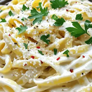 - 8 oz fettuccine pasta - 1 cup cottage cheese - 1/2 cup heavy cream or dairy-free alternative - 2 tablespoons unsalted butter - 2 cloves garlic, minced - Salt and black pepper to taste - Pinch of nutmeg (optional) - 1/2 teaspoon red pepper flakes (optional for heat) - Fresh parsley, chopped - Additional grated Parmesan cheese I love the main ingredients for this dish. The fettuccine gives it a nice texture. Cottage cheese adds a creamy base. Heavy cream helps make the sauce rich and smooth. Butter adds a lovely flavor. For the aromatics and spices, garlic is a must. It fills the kitchen with a great smell. Salt and black pepper bring out the flavors. A pinch of nutmeg adds warmth. If you like heat, red pepper flakes can spice things up. Garnishing makes the dish look pretty. Chopped parsley adds freshness. Grated Parmesan cheese gives it a nice finish. These simple touches take your meal to the next level. To start, bring a large pot of salted water to a boil. Add 8 oz of fettuccine. Cook it according to the package instructions until it's al dente. This usually takes about 8 to 10 minutes. Remember to reserve 1/2 cup of the pasta water before you drain the pasta. This step is key. The reserved water helps make your sauce creamy later. Next, we prepare the sauce. In a blender, combine 1 cup of cottage cheese and 1/2 cup of heavy cream. Add a pinch of salt and black pepper for taste. Blend until you have a smooth, creamy mix. This will be the base of your Alfredo sauce. Now, it’s time for the aromatics. In a large skillet, melt 2 tablespoons of unsalted butter over medium heat. Add 2 cloves of minced garlic. Sauté for about 1 minute, just until the garlic is fragrant and not browned. It adds great flavor! Lower the heat and pour in the whipped cottage cheese mixture. Stir in 1/2 cup of grated Parmesan cheese. Mix well until the cheese melts and blends into the sauce. Add the cooked fettuccine to the skillet. Toss it well to coat the pasta in the creamy sauce. If the sauce feels too thick, use some of that reserved pasta water. Add a little at a time until you reach the perfect creamy consistency. Season with salt, black pepper, and a pinch of nutmeg if you like a bit of warmth. When you’re ready to serve, divide the pasta between bowls. Garnish with fresh chopped parsley and a sprinkle of Parmesan cheese. This not only adds flavor but also makes the dish look great! Enjoy your creamy delight! To make the sauce creamy, start with good cottage cheese. Use a food processor or blender to blend it with heavy cream. This helps achieve smoothness. If you want extra creaminess, add a bit more cream. To avoid clumps, blend until completely smooth. If you see any clumps, blend again. When you combine the sauce with pasta, stir well. This ensures that every piece of pasta gets coated. You can make this dish your own! Add vegetables like spinach or peas for color and nutrients. Want meat? Chicken or shrimp works great. Mix in these add-ins right before you serve the pasta. If you like spice, adjust the red pepper flakes. Start with a little, taste, and add more if you want. This way, you control the heat level. Use a large pot for boiling pasta. A wide skillet is best for making the sauce. It allows even cooking and easy stirring. For blending, you can use a food processor or a blender. Both work well, but a high-speed blender gives a smoother sauce. Choose what you have on hand. {{image_2}} You can change the pasta type to make this dish healthier. Whole grain or gluten-free pasta works great. Whole grain adds fiber, while gluten-free helps those with allergies. For the cream and butter, try a dairy-free option. Almond milk or cashew cream can replace heavy cream. Use vegan butter instead of regular butter. These swaps keep the dish creamy and tasty. Want to boost the taste? Add fresh herbs like basil or thyme. These herbs give a lovely aroma and flavor. You can also mix in sun-dried tomatoes or spinach. Sun-dried tomatoes add a sweet tang, while spinach brings a fresh crunch. These additions make your Alfredo pasta even more exciting. Add protein to make this meal heartier. Chicken or shrimp are great choices. Simply cook them before adding to the pasta. If you prefer plant-based options, use chickpeas or tofu. These choices pack protein and make the dish more filling. Each option brings its own flavor, making your meal unique. To keep your whipped cottage cheese Alfredo pasta fresh, cool it first. Let the pasta sit at room temperature for about 30 minutes. This helps it cool down safely. Once cooled, store it in airtight containers. Glass or plastic containers work well. Make sure to seal them tightly to keep out air. When you are ready to eat your leftovers, you have two good options for reheating. You can use the microwave or the stove. For the microwave, put the pasta in a bowl and cover it with a damp paper towel. Heat it in short bursts of 30 seconds. Stir in between to warm evenly. On the stove, place the pasta in a pan over low heat. Add a splash of water or cream to keep it moist. Stir often to avoid burning. This will help you avoid sogginess. If you want to freeze your pasta, let it cool completely first. Portion it into freezer-safe bags or containers. Remove as much air as possible before sealing. This helps prevent freezer burn. To thaw, place the frozen pasta in the fridge overnight. When ready to reheat, use the microwave or stove methods mentioned above. Add a bit of heavy cream or water to keep it creamy. Enjoy your meal just like fresh! Yes, you can use many pasta types. Fettuccine is great, but penne or spaghetti works, too. Just ensure you cook it until it's al dente. The sauce will cling well to any shape. So, feel free to get creative! Absolutely! You can use dairy-free cottage cheese made from almonds or soy. For cream, try coconut cream or cashew cream. Both options will keep the dish creamy and delicious. You won’t miss the dairy at all! To add heat, use red pepper flakes. Add them while sautéing the garlic. You can also mix in some diced jalapeños or a splash of hot sauce. Adjust the spice level to your taste. It’s all about finding your perfect kick! This pasta goes well with a simple green salad. A fresh Caesar salad is another great choice. For drinks, try a crisp white wine or sparkling water with lemon. These pairings will enhance your meal and make it even better! This blog post covered how to make a tasty Whipped Cottage Cheese Alfredo Pasta. We discussed ingredients, step-by-step cooking instructions, and helpful tips. You now know how to make the sauce creamy and what to add for flavor. Don't forget about variations for health or spice. With a few tweaks, you can make this dish fit any diet or taste. Enjoy your cooking, and share this delightful pasta with others!