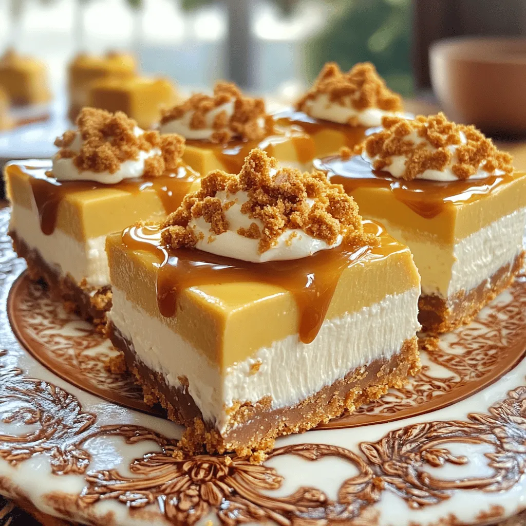 For this dessert, you'll need 200g of Biscoff cookies. These cookies give a spicy, sweet flavor. Crush them finely to make a crumbly base. I like to use a food processor for this, but a rolling pin works too. Just put the cookies in a bag and smash them. Next, gather 400g of softened cream cheese and 200g of Biscoff spread. The cream cheese adds creaminess, while the Biscoff spread brings that rich, caramel flavor. Make sure the cream cheese is at room temperature. This helps it mix smoothly with the other ingredients. You also need 200ml of whipping cream, 100g of powdered sugar, and 1 teaspoon of vanilla extract. The whipped cream adds lightness to the cheesecake. The powdered sugar sweetens it just right. The vanilla extract adds depth to the flavor. Lastly, grab extra Biscoff spread for drizzling and some crushed cookies for topping. These add a delightful finish to your dessert. To start your no-bake Biscoff cheesecake, you need to make the crust. First, take your 200g of crushed Biscoff cookies and add them to a mixing bowl. Then, melt 100g of unsalted butter and pour it over the cookies. Mix them well until all the crumbs are coated in butter. This creates a tasty base for your cheesecake. Next, grab a 9x9-inch square baking dish. Transfer the cookie mixture into the dish. Use the back of a measuring cup to press the crumbs down firmly. Aim for an even layer that feels solid. Once done, place the dish in the refrigerator. This chilling step keeps the crust firm while you prepare the filling. Now it’s time to make the creamy filling. In a large mixing bowl, combine 400g of softened cream cheese, 200g of Biscoff spread, 100g of powdered sugar, and 1 teaspoon of vanilla extract. Beat everything together with an electric mixer. Mix until you get a smooth and creamy texture. It should be thick yet easy to spread. In a separate bowl, take 200ml of whipping cream. Whip it until stiff peaks form. This step adds lightness to your cheesecake. Gently fold this whipped cream into the Biscoff mixture. Use a spatula and be careful not to deflate the whipped cream. The filling should stay fluffy and airy. Now, pour the cheesecake filling over the chilled crust. Use a spatula to spread it evenly across the surface. Make sure every corner is filled for a nice look. Once it’s even, cover the dish with plastic wrap. Chill in the refrigerator for at least 4 hours. For the best results, leave it overnight. When it's set, carefully lift the cheesecake out of the dish. Cut it into squares. Place them on a serving plate. For a tasty finish, drizzle some extra Biscoff spread on top and sprinkle crushed Biscoff cookies as a garnish. This adds an extra layer of flavor and makes your dessert look pretty. Enjoy! To make a great crust, use crushed Biscoff cookies. They give the best flavor. Mix the cookie crumbs with melted butter. Stir until every crumb is coated. This mix should stick together when pressed. Use a measuring cup to press the crust firmly into the dish. Make sure it’s even and compact. Chill it in the fridge to set. This helps it hold its shape when you cut the squares. Whipping cream is key for a light texture. Start with cold cream for best results. Use a clean bowl and beaters to avoid any leftovers from previous recipes. Whip the cream until stiff peaks form. This means it holds its shape well. Be gentle when folding the whipped cream into the Biscoff mixture. Use a spatula and fold it slowly. This keeps the air in, making your cheesecake fluffy. Presentation makes your cheesecake look special. Cut the squares neatly for a clean look. Use a decorative platter to serve them. Drizzle extra Biscoff spread over each square. Add a sprinkle of crushed cookies on top for crunch. You can also add a dollop of whipped cream on each square. This adds a nice touch and makes them more inviting. Enjoy the compliments from your guests! {{image_2}} You can switch up the crust for more fun. Try using graham crackers or Oreos. Both give a nice crunch and taste. Just crush them like the Biscoff cookies. Mix them with melted butter. Press the mixture down the same way. This gives you a whole new base for your cheesecake squares. Want to add more flavor? You have options! Mix in some lemon zest for a citrus twist. You can also add a bit of cocoa powder for chocolate lovers. If you like nuts, fold in some crushed pecans or walnuts. Just remember to keep the ratios right, so the texture stays creamy. Toppings can make your cheesecake squares pop! Drizzle more Biscoff spread on top for extra sweetness. You can also sprinkle some crushed Biscoff cookies for crunch. For a fresh touch, add berries like strawberries or raspberries. They add color and a nice tartness. Serve on a pretty plate, and you’ll impress your guests! To keep your No-Bake Biscoff Cheesecake Squares fresh, use an airtight container. This will prevent moisture loss and help maintain the creamy texture. If you plan to store individual squares, wrap each one in plastic wrap to keep them safe. Label the container with the date to track freshness. These cheesecake squares last about 4 to 5 days in the fridge. They taste best within the first three days. After that, the texture may change slightly, but they will still be safe to eat. Just remember to keep them covered well. You can freeze these squares if you want to enjoy them later. Cut them into squares and wrap each piece in plastic wrap tightly. Then, place them in a freezer-safe container or bag. They can last up to 2 months in the freezer. When you want to eat them, move the squares to the fridge to thaw overnight. Enjoy this creamy treat whenever you want! Yes, you can use other cookies for the crust. Graham crackers work well. You can also try Oreos for a chocolate flavor. Just crush them finely and mix with melted butter. The texture will change, but the cheesecake will still be delicious. You know the cheesecake is set when it feels firm to the touch. After chilling for at least four hours, check the edges. They should hold their shape without wobbling. For the best result, let it chill overnight. This helps it firm up even more. You can use mascarpone cheese as a substitute for cream cheese. It has a similar texture but a milder taste. Another option is Greek yogurt, which adds a tangy flavor. Make sure it is thick for the best results. This blog post covered how to make a delicious cheesecake using Biscoff cookies, cream cheese, and whipped cream. We discussed each step, from preparing the crust to chilling the cheesecake. You learned tips for a perfect crust and ways to present your dessert. Don't shy away from trying variations or storage techniques. Cheesecake can be fun to make and even better to eat. Now, get creative in your kitchen and enjoy sharing this treat!