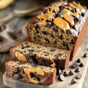 - 3 ripe bananas, mashed - 1/2 cup creamy peanut butter - 1/3 cup melted coconut oil (or unsalted butter) - 1/2 cup brown sugar - 2 large eggs - 1 teaspoon vanilla extract - 1 teaspoon baking soda - 1/4 teaspoon salt - 1 1/2 cups all-purpose flour - 1/2 cup chocolate chips (semi-sweet or dark) - Optional: 1/4 cup chopped walnuts or pecans This banana bread is a treat. It has a sweet taste and a soft texture. Ripe bananas give it a rich flavor. The more spots on the bananas, the better they are for baking. Creamy peanut butter adds a nice nutty taste. If you like, you can use crunchy peanut butter for a fun twist. Coconut oil makes the bread moist. You can also use unsalted butter if you prefer. Brown sugar adds a deep sweetness. It helps keep the bread soft and chewy. Large eggs bind everything together. They also help the bread rise. Vanilla extract brings a warm flavor. Baking soda helps it rise and gives the bread a fluffy texture. A little salt balances the sweetness. All-purpose flour creates the structure. Chocolate chips are a must for a sweet touch. You can use semi-sweet or dark chocolate. If you enjoy nuts, add walnuts or pecans for extra crunch. This mix of ingredients makes the best peanut butter chocolate chip banana bread! - First, preheat your oven to 350°F (175°C). This is key for even baking. - Next, grease a 9x5 inch loaf pan or line it with parchment paper. This helps with easy removal later. - In a large bowl, combine the mashed bananas and creamy peanut butter. Mix them until smooth. - Now, add the melted coconut oil, brown sugar, eggs, and vanilla extract. Stir well until everything blends nicely. - In another bowl, whisk together the baking soda, salt, and flour. This ensures even mixing. - Gradually add the dry mixture to the wet ingredients. Mix gently until just combined, being careful not to overmix. - Fold in the chocolate chips and, if you like, the chopped nuts. This adds great texture and flavor. - Pour the batter into your prepared loaf pan. Use a spatula to smooth the top. - Place the loaf pan in the oven and bake for 60-70 minutes. - To check if it’s done, insert a toothpick into the center. If it comes out clean, it’s ready! - Allow the bread to cool in the pan for about 10 minutes. This makes it easier to remove. - After that, carefully transfer it to a wire rack. Let it cool completely before slicing. - Avoid overmixing the batter: Mix gently until the ingredients blend. Overmixing makes the bread tough. You want a soft and moist texture. - How to test for doneness: Insert a toothpick into the center of the bread. If it comes out clean, your banana bread is ready. If it has wet batter, bake for a few more minutes. Keep checking every five minutes until it's done. - Best ways to serve banana bread: Serve slices warm or at room temperature. For a fun touch, drizzle extra peanut butter on top. You can also add chocolate chips for a sweet treat. - Pairing options with beverages: Enjoy your banana bread with a glass of cold milk. It also pairs well with coffee or tea. The flavors complement each other nicely, making your snack time special. - Best practices for storing: To keep your banana bread fresh, wrap it tightly in plastic wrap or place it in an airtight container. Store it at room temperature for up to three days. For longer storage, put it in the fridge or freezer. - How to reheat: To reheat, slice the bread and warm it in the microwave for about 15-20 seconds. You can also toast it for a few minutes. This brings back its soft, warm texture and enhances the flavors. {{image_2}} You can change the nuts in your banana bread to suit your tastes. Chopped walnuts or pecans add a nice crunch. If you like almonds or hazelnuts, try those instead. They bring their unique flavors to the bread. For those who want a nut-free option, sunflower seeds work well. They add texture without the nut flavor. You can also skip the nuts entirely if you prefer a smooth loaf. Chocolate chips are a must in this recipe. Semi-sweet or dark chocolate chips both work great. Each type gives a different taste, so pick what you like best. For a richer chocolate flavor, add cocoa powder. Mixing in 1/4 cup of cocoa powder can turn your bread into a chocolate lover's dream. You might also try chocolate chunks instead of chips. They melt beautifully and create gooey pockets of chocolate. If you want to switch up the sweetener, brown sugar is a classic choice. But you can use coconut sugar for a healthier twist. It has a similar flavor and keeps the bread moist. Natural sweeteners like honey or maple syrup can replace brown sugar too. Just remember to use less liquid in your wet mix if you add these. This will help your bread stay soft and tasty. This peanut butter chocolate chip banana bread has about 170 calories per slice. Each slice offers a mix of key nutrients, making it a tasty treat. Here’s a quick look at the main macronutrients: - Carbohydrates: 22 grams - Protein: 4 grams - Fat: 8 grams These numbers can vary based on your specific ingredients and portion sizes. Bananas and peanut butter pack a powerful punch. Bananas are rich in potassium, which helps your heart and muscles. They also provide fiber, aiding digestion. Peanut butter offers healthy fats, protein, and vitamins. It can keep you full and satisfied. However, eating too much peanut butter can add extra calories. Moderation is key to enjoying this delicious bread without overdoing it. If you need gluten-free options, use almond or coconut flour instead of all-purpose flour. You can also find gluten-free baking mixes at the store. For a vegan version, swap the eggs for flax eggs. Mix one tablespoon of ground flaxseed with three tablespoons of water. Let it sit for a few minutes before adding it to the batter. This will help you keep the bread moist and fluffy without using eggs. Yes, you can use frozen bananas. They work great in banana bread. Frozen bananas are soft when thawed. This helps blend them well with peanut butter. The flavor remains sweet and rich. Just make sure to thaw and drain any excess water before using. This keeps the texture nice and moist. You can swap a few ingredients for healthier options. Try using whole wheat flour instead of all-purpose flour. You can also replace brown sugar with honey or maple syrup. This adds natural sweetness. If you want less fat, use unsweetened applesauce instead of coconut oil. You still get a tasty loaf with these changes. If your banana bread is too dry, don’t worry. You can fix it! First, check if you overbaked it. Next time, try adding an extra mashed banana. This adds moisture. You can also drizzle some milk over slices before serving. This helps soften the bread and makes it more enjoyable. Absolutely, you can freeze this banana bread. Cool the bread completely before freezing. Wrap it tightly in plastic wrap, then in foil. This prevents freezer burn. When you want to eat it, thaw it in the fridge overnight. You can also heat slices in the microwave for a quick treat. Enjoy the warm, fresh taste! This blog post shared a simple recipe for making delicious peanut butter chocolate chip banana bread. We covered essential ingredients, easy steps for preparation, and baking tips. Remember to avoid overmixing for a great texture. You can customize it with various nuts, chocolates, or sweeteners. Store it properly for fresh enjoyment later. I hope you feel inspired to bake this tasty treat. Enjoy every bite and share it with friends and family!