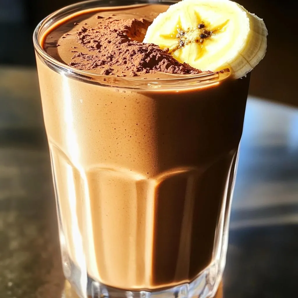 - 1 ripe banana, frozen - 1 cup unsweetened almond milk (or your preferred milk) - 1 tablespoon cocoa powder - 1 tablespoon natural peanut butter (or almond butter) - 1 scoop vanilla protein powder - 1 teaspoon instant coffee or espresso powder - 1 tablespoon honey or maple syrup (optional for sweetness) - 1/2 teaspoon vanilla extract - Ice cubes (optional, for a thicker texture) I recommend using Silk or Almond Breeze for almond milk. They offer great flavor. For cocoa powder, try Hershey's or Ghirardelli for rich taste. Jif or Skippy works well for peanut butter. Choose a protein powder like Optimum Nutrition or Garden of Life for quality. This smoothie is packed with nutrients. It has about 300 calories per serving. Here’s a quick breakdown: - Protein: 20 grams - Carbohydrates: 35 grams - Fat: 10 grams - Fiber: 4 grams - Sugar: 15 grams (includes natural sugars) This drink is a great source of energy and protein. It supports muscle growth and keeps you full. Enjoy it as a meal replacement or a post-workout treat. To make the High-Protein Mocha Banana Smoothie, start with the right ingredients. You need: - 1 ripe banana, frozen - 1 cup unsweetened almond milk (or your preferred milk) - 1 tablespoon cocoa powder - 1 tablespoon natural peanut butter (or almond butter) - 1 scoop vanilla protein powder - 1 teaspoon instant coffee or espresso powder - 1 tablespoon honey or maple syrup (optional for sweetness) - 1/2 teaspoon vanilla extract - Ice cubes (optional, for a thicker texture) First, grab your blender. Add the frozen banana, almond milk, cocoa powder, peanut butter, and protein powder. This mix forms the smoothie base. Next, sprinkle in the instant coffee or espresso powder. If you like it sweet, add honey or maple syrup and the vanilla extract. Blend on high until the mixture is smooth and creamy. If you see chunks, stop the blender. Scrape down the sides with a spatula and blend again. For a thicker smoothie, toss in a handful of ice cubes. Blend again until the ice is fully mixed. Taste your smoothie. If you want it sweeter, add more honey or syrup. Pour your smoothie into a tall glass or bowl. For a special touch, sprinkle cocoa powder on top. You can also add a slice of banana as a garnish. Serve it right away for the best flavor and texture. Enjoy your delicious, high-protein treat! To get a smooth and creamy texture, start with a frozen banana. It adds chill and thickness. Use unsweetened almond milk for a creamy base. If you want it thicker, add ice cubes. Blend on high until everything is well mixed. Scrape down the sides if needed. This helps mix all the ingredients well. Taste your smoothie after blending. If you want it sweeter, add honey or maple syrup. Start with just a spoonful. Blend again and taste. You can always add more, but it’s hard to fix if it’s too sweet. Adjust according to your taste. A good blender makes a big difference. Use a powerful one for the best results. If you have a personal blender, that works too. It’s great for small servings. Always make sure to clean your blender right after use. This keeps it ready for your next tasty smoothie. {{image_2}} You can boost the taste of your smoothie in fun ways. Try adding a pinch of cinnamon for warmth. A scoop of nutmeg gives it a festive feel. If you like spice, add a dash of cayenne pepper. It adds a nice kick! For a richer flavor, swap cocoa powder for dark chocolate. Want more protein? You can add Greek yogurt. It makes the smoothie creamy and thick. Chia seeds are another great choice. They pack a protein punch and add fiber. If you love nuts, sprinkle in some crushed almonds or walnuts. They add crunch and healthy fats. If you avoid dairy, stick with almond milk or coconut milk. Both are tasty and creamy. You can also use oat milk for a thicker texture. For a nut-free option, try hemp milk. It’s rich and offers protein, too! You can create a delicious smoothie without any dairy. After making your High-Protein Mocha Banana Smoothie, you might have some left. If so, pour any leftovers into a sealed jar or container. This keeps the smoothie fresh for up to 24 hours in the fridge. When you are ready to drink it, give it a good shake or stir. This helps mix any settled ingredients back together. If you want to save your smoothie for later, freezing is a great option. Pour the smoothie into an ice cube tray or a freezer-safe container. If using a container, leave some space for expansion. The smoothie can last up to one month in the freezer. To enjoy it, let it thaw in the fridge overnight. You can also blend it again for a smooth texture. To keep your smoothie tasting great, make it fresh when you can. Use ripe bananas and fresh almond milk for the best flavor. If you use cocoa powder or instant coffee, store them in a cool, dry place. This helps maintain their taste. For the best results, avoid adding ice if you plan to store it. Ice can water down the flavor when it melts. Yes, you can skip the protein powder. The smoothie will still taste great. You can add more peanut butter or almond butter to boost protein. You might also use Greek yogurt for extra creaminess and protein. Unsweetened almond milk is my top choice. It keeps the taste light and smooth. You can also try oat milk or soy milk. Both options add a creamy texture and flavor. Choose a milk that fits your taste and needs. To make this smoothie vegan, use almond milk and maple syrup. Avoid honey and stick with maple syrup for sweetness. Choose a plant-based protein powder, too. This makes the smoothie tasty and vegan-friendly. This blog post covered essential ingredients for your smoothie. I shared brand recommendations and key nutritional facts. I also provided step-by-step instructions and blending tips to enhance your drink. Tips and tricks helped you perfect texture and adjust sweetness. In the variations section, I suggested flavor changes and protein sources, including dairy-free options. Finally, I detailed storage methods to keep leftovers fresh. Use this guide to create tasty smoothies that fit your diet. Enjoy blending!