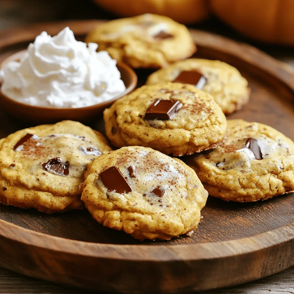 To make these vegan pumpkin pie cookies, you need a few key ingredients: - 1 cup pumpkin puree - 1/2 cup coconut sugar - 1/4 cup maple syrup - 1/4 cup coconut oil, melted - 1 teaspoon vanilla extract - 1 1/2 cups all-purpose flour (or gluten-free flour) - 1 teaspoon baking soda - 1 teaspoon cinnamon - 1/2 teaspoon nutmeg - 1/4 teaspoon ginger powder - 1/4 teaspoon salt These ingredients create a rich, spiced flavor that feels like fall in every bite. The pumpkin puree keeps the cookies moist and fluffy. You can enhance your cookies with a few extras: - 1/2 cup pecans or walnuts, chopped (optional) - 1/4 cup dairy-free chocolate chips (optional) Adding nuts gives a nice crunch, while chocolate chips offer a sweet surprise. Mix and match these add-ins for your perfect cookie. If you need to swap ingredients, here are some ideas: - Use agave syrup instead of maple syrup. - Replace coconut sugar with brown sugar or cane sugar. - Substitute coconut oil with vegetable oil or vegan butter. - Choose almond flour or oat flour instead of all-purpose flour for a different texture. These swaps help you cater to your taste and pantry items. Always adjust the amounts as needed for the best results. First, get your oven ready. Preheat it to 350°F (175°C). Line a baking sheet with parchment paper. This helps the cookies not stick. In a large bowl, combine the wet ingredients. Add 1 cup of pumpkin puree. Then, mix in 1/2 cup of coconut sugar and 1/4 cup of maple syrup. Pour in 1/4 cup of melted coconut oil. Lastly, add 1 teaspoon of vanilla extract. Whisk everything until it's smooth and well mixed. Now, take another bowl for the dry mix. Add 1 1/2 cups of all-purpose flour, 1 teaspoon of baking soda, 1 teaspoon of cinnamon, 1/2 teaspoon of nutmeg, 1/4 teaspoon of ginger powder, and 1/4 teaspoon of salt. Stir these ingredients together. Slowly add the dry mix to the wet mix. Stir gently until just combined. If you want, fold in 1/2 cup of chopped nuts and 1/4 cup of dairy-free chocolate chips. Scoop tablespoon-sized dough amounts onto the baking sheet. Make sure to leave space between each one. They will spread as they bake. Place the tray in the oven and bake for 12-15 minutes. The edges should turn golden. The centers may look soft, but they'll firm up as they cool. Wait about 5 minutes on the baking sheet before moving them to a wire rack. This helps them cool down completely. To get the right texture, use room temperature ingredients. This helps them blend well. For soft cookies, don’t overmix the dough. Mix until just combined. The dough should be moist but not sticky. If it feels dry, add a splash of plant milk. If you want chewy cookies, add a bit of cornstarch. It gives a nice texture. Baking can be tricky, but I have tips to help. First, always measure your flour correctly. Too much flour can make cookies dry. Use a spoon to fluff up the flour, then spoon it into your measuring cup. Level it off with a knife. Next, watch the baking time. Every oven is different, so check cookies a minute early. They should be golden around the edges. If they look too soft in the middle, that’s okay. They will harden as they cool. To boost flavor, add extra spices like cloves or allspice. You can also mix in lemon zest for a bright twist. For presentation, dust cookies with cinnamon or powdered sugar. Serve them on a colorful plate, and pair with coconut whipped cream. It adds a fun touch and makes your cookies shine! {{image_2}} You can easily make these cookies gluten-free. Simply swap all-purpose flour for gluten-free flour. I like using a blend of almond flour and coconut flour. This mix gives great texture and flavor. Follow the same steps in the recipe. Your cookies will still be soft and tasty! Want to change the flavor? Try adding different spices. You can use cardamom for a warm taste. Or add allspice for a deeper flavor. Just remember, start with a small amount. You can always add more, but you can't take it out! A mix of spices can make your cookies unique each time. Need nut-free cookies? Just leave out the pecans or walnuts. The cookies will still be delicious! If you want some crunch, try sunflower seeds or pumpkin seeds instead. These seeds add a nice texture without the nuts. Enjoy your nut-free version just as much! To keep your vegan pumpkin pie cookies fresh, store them in an airtight container. Place parchment paper between layers to stop sticking. Keep the cookies at room temperature for up to five days. If you want them to last longer, use the fridge. They can stay good for up to a week in the fridge. Freezing is a great way to save cookies for later. First, let the cookies cool completely. Then, place them on a baking sheet in a single layer. Freeze for one hour until firm. After that, transfer them to a zip-top bag or container. Label it with the date. They can stay frozen for up to three months. When you want to enjoy your cookies again, preheat the oven to 350°F (175°C). Place the cookies on a baking sheet. Heat them for about 5-7 minutes. This will make them warm and soft again. You can also use a microwave. Heat them for about 10-15 seconds. Enjoy your tasty treat! Yes, you can use fresh pumpkin. Just cook it first. Cut the pumpkin, remove seeds, and roast it until soft. Then, mash it into a smooth puree. Fresh pumpkin gives a nice, rich flavor. To make these cookies healthier, try using less sugar. You can reduce the coconut sugar or maple syrup. Adding oats can boost fiber too. Swap in whole wheat flour for more nutrients. These cookies last about five days when stored well. Keep them in an airtight container to stay fresh. You can also freeze them for longer storage, up to three months. Yes, you can use other sugars. Brown sugar or cane sugar works well. If you want a low-calorie option, try stevia or monk fruit sweetener. Just check the conversion for sweetness. Yes, you can make these cookies gluten-free. Use gluten-free flour instead of all-purpose flour. Make sure to check that all other ingredients are gluten-free as well for safety. This article covered how to make vegan pumpkin pie cookies from start to finish. We explored the best ingredients and tasty add-ins, plus easy substitutions. I shared step-by-step instructions for mixing, baking, and cooling your cookies. I also gave tips for texture, storage, and fun variations. You can enjoy cookies that fit your diet and taste great. Baking wholesome treats is easy and fun. Try these ideas and make your own delicious cookie experience!