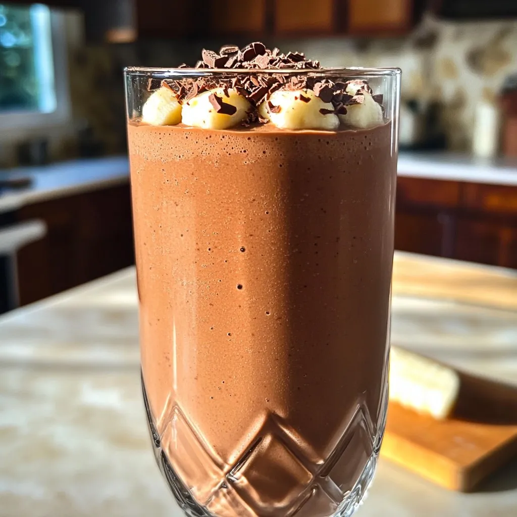 - 1 frozen banana - 1 cup almond milk (or any milk of your choice) - 1 scoop chocolate protein powder - 2 tablespoons unsweetened cocoa powder - 1 tablespoon peanut butter (or almond butter) - 1 tablespoon honey or maple syrup (adjust for sweetness) - 1/2 teaspoon vanilla extract - A pinch of sea salt - Ice cubes (optional, for a thicker texture) This smoothie is a tasty way to enjoy a healthy treat. Each ingredient adds unique flavor and nutrition. The frozen banana gives a creamy base. It also adds natural sweetness. Almond milk makes it smooth and light. You can use any milk you like. Chocolate protein powder is key here. It adds protein, which helps you feel full. Unsweetened cocoa powder gives that rich cocoa flavor. It makes the drink taste like dessert. Peanut butter or almond butter adds healthy fats. It makes the smoothie creamy and rich. Sweetener like honey or maple syrup can boost the sweetness. Adjust this to fit your taste. Vanilla extract adds a warm note. A pinch of sea salt enhances all the flavors. Lastly, ice cubes are optional. They make the smoothie thicker and colder. Gather these ingredients, and you're ready for a delicious drink! 1. Start by taking your blender. Add the frozen banana, almond milk, and chocolate protein powder. 2. Next, sprinkle in the unsweetened cocoa powder. Then, add the peanut butter, honey, vanilla extract, and sea salt. 3. If you want a thicker smoothie, toss in a handful of ice cubes. 4. Now, blend everything on high speed until it is smooth and creamy. You may need to stop and scrape the sides of the blender. 5. After blending, taste your smoothie. If you want it sweeter, add more honey or syrup. 6. Once you reach your desired consistency, pour the smoothie into a glass or jar. - Serve your smoothie in a tall glass or a fun jar to make it look nice. - For a little flair, you can sprinkle extra cocoa powder on top. Chocolate shavings also add a tasty touch! To make your hot cocoa protein smoothie smooth and creamy, start with a good blender. Here are some tips: - Layer Ingredients: Add the liquid first, then the powders, and top with solids. This order helps blend better. - Use Frozen Banana: A frozen banana gives a thick and creamy texture. - Blend in Batches: If your blender struggles, blend in smaller amounts. This ensures a smoother mix. - High Speed Setting: Blend on high speed for about 30 to 60 seconds. Stop to scrape the sides if needed. You can make your smoothie even better with some extra flavors: - Spices: Add a dash of cinnamon or nutmeg for warmth. These spices pair well with cocoa. - Adjust Sweetness: Taste your smoothie before serving. Add more honey or syrup if it needs more sweetness. - Nutty Flavor: Try adding a splash of hazelnut milk for a rich taste. It complements the chocolate nicely. - Chocolate Boost: For more chocolate flavor, add a little more cocoa powder or chocolate chips. Experiment with these tips to find your perfect blend! {{image_2}} If you want a dairy-free treat, use alternative milks. Almond milk is popular. It adds a light, nutty flavor. You can also try oat milk for a creamier touch. Coconut milk gives a tropical vibe. Each milk changes the taste a bit, so pick what you like. Not a fan of chocolate protein powder? No problem! Try vanilla protein powder instead. It blends well and adds a nice flavor. You can also use unflavored protein powder for a neutral taste. For a vegan choice, look for plant-based protein like pea or hemp. These options keep it healthy and tasty. Want to make your smoothie even better? Add some spinach for extra nutrients. You won’t taste it much, but it boosts vitamins. Chia seeds are another great choice. They add fiber and healthy fats. You can also toss in a tablespoon of flaxseed. It’s a simple way to enhance your smoothie’s nutrition. You can store your Hot Cocoa Protein Smoothie in the fridge. It stays fresh for up to 24 hours. Make sure to use a sealed container to keep it tasty. The longer it sits, the more it may separate. Just give it a good shake before you drink it. If you want to save some for later, freezing is a great option. Pour leftovers into ice cube trays or freezer bags. This makes it easy to grab a portion. When you're ready to use it, just take out the amount you need. To defrost, let it sit in the fridge overnight. You can also blend it straight from the freezer for a thicker drink. What can I use instead of banana in my smoothie? You can use avocado for creaminess. Applesauce also works well. Frozen mango adds sweetness too. Can I make this smoothie vegan? Yes, just use plant-based protein powder. Swap honey for maple syrup. Use almond milk or oat milk. How do I make my smoothie thicker? Add more frozen fruit like berries or mango. You can also toss in ice cubes. Chia seeds or oats help too. How much protein does this smoothie contain? This smoothie has about 20 grams of protein. The protein powder gives a big boost. Are there any low-calorie options for this recipe? Yes, use unsweetened almond milk and less sweetener. You can skip the peanut butter too. This smoothie recipe combines simple ingredients for a tasty treat. We explored how to blend frozen bananas, nut milk, and protein powder into a creamy drink. I shared tips to make it even better with flavors or extra nutrients. You can also freeze this smoothie for later use. Enjoy your delicious and healthy smoothie, knowing it’s easy to customize to your taste. Make it a fun part of your day, whether you enjoy it now or later!