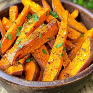 To make crispy air fryer sweet potato fries, gather these simple ingredients: - 2 medium sweet potatoes - 2 tablespoons olive oil - 1 teaspoon garlic powder - 1 teaspoon paprika - 1/2 teaspoon cayenne pepper (optional for heat) - Salt and pepper to taste - Fresh parsley for garnish These ingredients come together to create a tasty snack. Sweet potatoes give a natural sweetness, while olive oil helps them crisp up nicely in the air fryer. The spices add a punch of flavor that makes each bite exciting. You can adjust the cayenne pepper depending on how spicy you want your fries. Fresh parsley adds a beautiful touch when you serve them. Choosing quality ingredients ensures your fries taste great and look appealing. Start by soaking the sweet potato fries in cold water for 30 minutes. This step is key. Soaking helps to remove excess starch, which creates a crispier fry. After soaking, drain the fries and pat them dry with a kitchen towel. Drying is just as important. Moisture can make your fries soggy. Next, grab a large bowl and toss the sweet potato fries with 2 tablespoons of olive oil. Make sure all the fries are well-coated. This helps the seasoning stick and adds flavor. Now it’s time to add some spice. Sprinkle in 1 teaspoon of garlic powder, 1 teaspoon of paprika, and 1/2 teaspoon of cayenne pepper if you want heat. Add salt and pepper to taste. Toss everything together until the fries are evenly coated in the spice mix. Before cooking, preheat your air fryer to 375°F (190°C) for about 5 minutes. This helps to kickstart the cooking process. After preheating, arrange the sweet potato fries in the basket. Ensure they are in a single layer with some space between them. This allows hot air to circulate and cook the fries evenly. Cook the fries for about 15-20 minutes. Shake the basket halfway through cooking. This keeps the fries crispy all around. Keep an eye on them, as cooking times may change based on fry thickness and your air fryer. Once golden and crispy, transfer the fries to a serving dish. Garnish with fresh parsley for a nice finish! To get crispy sweet potato fries, soak them in cold water for 30 minutes. This step removes extra starch. Less starch means more crunch. After soaking, drain and pat them dry. This helps them crisp up even more. You may also want to cook in small batches. This helps the hot air circulate around each fry, leading to a better texture. Avoid overcrowding the air fryer basket. If you pile too many fries, they won’t cook evenly. Give them room to breathe. I recommend shaking the basket halfway through cooking. This flips the fries and helps them brown evenly. Dips and sauces can take your fries to another level. I enjoy spicy mayo or garlic aioli. They add a nice twist. You can also play with seasonings. Try adding a dash of cumin or a sprinkle of Parmesan cheese. Both can enhance the taste of your fries. {{image_2}} You can change up the flavor of your fries easily. For a sweet and spicy twist, try adding a bit of cinnamon and brown sugar. This combo gives a nice balance of sweet and heat. If you want herb-infused fries, mix in some dried rosemary or thyme. These herbs add a fresh touch that pairs well with sweet potatoes. Sweet potatoes are great, but don’t stop there! You can use regular potatoes for a classic taste. Russet or Yukon gold are perfect options. If you're feeling adventurous, try other root veggies like carrots or parsnips. They all cook well in the air fryer and offer unique flavors. The shape of your fries can change the eating experience. You can cut them thicker for heartier bites or thinner for extra crunch. Wedges are fun, too! Simply cut the sweet potatoes into thick slices and then into wedges. Or, use a round cutter to make circles for a playful twist. Each shape has its own charm and texture! After enjoying your fries, let them cool to room temperature. This step helps avoid steam buildup in storage. Use an airtight container to keep them fresh. If you don’t have one, a zip-top bag works too. Just make sure to squeeze out the air before sealing. Store your fries in the fridge for up to three days. To bring back the crispiness of your fries, the air fryer is the best choice. Preheat your air fryer to 375°F (190°C). Place the fries in a single layer and heat for about 5-7 minutes. This method keeps them crunchy. You can use the oven too. Spread the fries on a baking sheet and heat them at 400°F (200°C) for 10-12 minutes. The microwave is the quickest option but may leave them soggy. If you must use it, heat for 30 seconds, then check. If you want to store fries for longer, freezing is a great option. Start by spreading the cooked fries on a baking sheet. Place them in the freezer for about an hour. Once frozen, transfer them to a freezer bag. This method prevents clumping. You can freeze them for up to three months. When ready to eat, cook from frozen in the air fryer for a tasty snack! To make your sweet potato fries crispy, soak them in cold water for 30 minutes. This step helps to remove extra starch. After soaking, dry the fries well with a towel. Then, coat them with olive oil and seasonings. Make sure they are not crowded in the air fryer basket. Cook them at 375°F for 15-20 minutes, shaking halfway through for even cooking. This method helps to achieve that perfect crunch! Yes, you can use frozen sweet potato fries in the air fryer. They cook fast and can be crispy too. Just add them directly to the air fryer without thawing. Set your air fryer at 400°F and cook for about 10-12 minutes. Shake the basket halfway through to ensure even cooking. Keep an eye on them to avoid burning, as cooking times may vary. Sweet potato fries taste great with a variety of dipping sauces. Here are some ideas: - Spicy mayo: Mix mayo with hot sauce for a kick. - Garlic aioli: Blend garlic, mayo, and lemon juice for a creamy dip. - Honey mustard: Combine honey and mustard for a sweet and tangy flavor. - Ranch dressing: A classic that never disappoints! Choose your favorite or try them all for a fun snack! This post shared easy steps to make tasty air fryer sweet potato fries. You learned about the right ingredients and specific cooking methods. Key tips helped you achieve crispiness and explore various seasoning ideas. Final thoughts: Enjoy trying new shapes and flavors. Don’t hesitate to share your best results! Let your creativity shine in cooking.