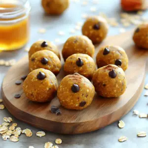 - 1 cup rolled oats Rolled oats give these bites a hearty base. They are rich in fiber and provide energy. - 1/2 cup almond butter or peanut butter You can use almond butter for a nutty taste. Peanut butter works well too. - 1/4 cup honey or maple syrup Honey adds sweetness and binds the mix. Maple syrup gives a nice flavor twist. - 1 cup canned pumpkin puree Use pure pumpkin puree, not the pie filling. This adds moisture and pumpkin flavor. - 1 tablespoon vanilla extract Vanilla extract enhances the overall taste. It adds a warm, sweet aroma. - 2 teaspoons pumpkin pie spice This spice blend gives that fall flavor. It usually has cinnamon, nutmeg, and ginger. - 1/2 teaspoon espresso powder (optional) Espresso powder boosts the coffee flavor. It is optional, but I love the extra kick. - 1/4 cup mini dark chocolate chips or raisins Dark chocolate chips add sweetness and richness. Raisins can be a healthier choice. - A pinch of salt Salt balances the sweetness. Just a pinch makes a big difference. Using these ingredients, you can create a delicious and nutritious snack. Each bite is packed with flavor and energy. These bites are easy to make and perfect for a quick snack or breakfast on the go! 1. Mixing the base ingredients: Start with a large mixing bowl. Add 1 cup of rolled oats, 1/2 cup of almond or peanut butter, 1/4 cup of honey or maple syrup, and 1 cup of canned pumpkin puree. Mix until everything is smooth and well combined. This gives your energy bites a tasty and nutritious base. 2. Adding spices and flavorings: Next, stir in 1 tablespoon of vanilla extract and 2 teaspoons of pumpkin pie spice. If you want a coffee kick, add 1/2 teaspoon of espresso powder. Don’t forget a pinch of salt to enhance the flavors. Mix until all these ingredients are fully combined. 3. Forming the energy bites: Now, fold in 1/4 cup of mini dark chocolate chips or raisins. This adds a sweet touch. With clean hands, shape the mixture into small balls, about 1 inch in diameter. Place these on a parchment-lined baking sheet. This step is fun and lets you create bites that are just the right size for snacking. 1. Recommended chilling time: Place the baking sheet in the refrigerator. Chill the energy bites for at least 30 minutes. This helps them firm up and hold their shape. 2. Proper storage methods: After chilling, you can store the energy bites in an airtight container. Keep them in the fridge for up to one week. This way, you can enjoy a quick snack or breakfast whenever you want! To boost flavor, you may swap almond butter for peanut butter. Both options work well. If you want a nut-free choice, try sunflower seed butter. It gives a nice taste too. For sweeteners, you can use honey or maple syrup. Both add a rich, sweet touch. If you want less sugar, try mashed banana or dates. They give natural sweetness and flavor. To get the right consistency, mix your ingredients well. If the mixture feels too dry, add a bit more nut butter or sweetener. If it's too wet, add more oats. Aim for a thick, moldable mixture. When shaping the bites, use clean hands. This keeps things tidy. Roll about one inch in diameter. If they stick to your hands, dampen your palms slightly. This helps the mixture glide smoothly. {{image_2}} You can easily change the flavor of your pumpkin spice latte energy bites. A simple way is by altering the spices. Instead of pumpkin pie spice, try cinnamon or nutmeg for a new taste. You could also add a dash of ginger for an extra zing. This gives you seasonal twists and keeps things exciting. If you want to pack in more protein, consider adding protein powder. Just mix in 1-2 scoops when you blend the other ingredients. This addition boosts the bites, making them even more filling. Choose your favorite protein flavor; vanilla or chocolate works great! You can adapt these bites to fit many diets. For a vegan version, swap honey for maple syrup. You can also use almond butter or any nut butter that meets your needs. This keeps the bites sweet and healthy. If you need gluten-free options, rolled oats are typically safe. Just ensure they are labeled gluten-free. This way, you can enjoy these bites without worry. The energy bites remain tasty and nutritious for everyone! To keep your Pumpkin Spice Latte Energy Bites fresh, store them in an airtight container. This helps prevent moisture and keeps them tasty. I recommend using glass containers or sturdy plastic ones. Both work well! You can store these bites in the refrigerator or freezer. If you want them to last longer, the freezer is the best choice. Just make sure to wrap them well to avoid freezer burn. These energy bites stay fresh for about one week in the refrigerator. If you freeze them, they can last for up to three months. When you're ready to eat, just thaw them in the fridge overnight. Enjoy them as a quick snack or breakfast on the go! How long do pumpkin spice latte energy bites last? These bites stay fresh for about one week. Store them in an airtight container in the fridge. This keeps them tasty and safe to eat. Can I use fresh pumpkin instead of canned? Yes, you can use fresh pumpkin. Just cook and mash it first. Canned pumpkin is easier and saves time. Both options work well in this recipe. Are these energy bites suitable for kids? Absolutely! Kids love these bites for their taste. They are packed with healthy ingredients. Plus, they make a great snack or treat. Caloric content per serving Each energy bite has about 100 calories. This makes them a great option for a quick snack. They give you energy without too many calories. Key health benefits of ingredients - Rolled oats: Good for digestion and full of fiber. - Almond butter: Offers healthy fats and protein. - Pumpkin puree: Rich in vitamins A and C. - Honey or maple syrup: Natural sweeteners that provide quick energy. - Pumpkin pie spice: Contains spices that may boost health. - Dark chocolate chips: Add antioxidants and a delicious taste. These ingredients work together to create a snack that is both tasty and nutritious. This post covered how to make tasty pumpkin spice latte energy bites. We shared a list of key ingredients like oats and almond butter. You learned step-by-step instructions for mixing and shaping them. Plus, we discussed tips for flavor and texture. There are fun variations to try, too! Store these bites properly for peak freshness. Remember, they’re easy to make and great for kids. Enjoy these bites as a quick snack or a boost during your day. They combine nutrition and flavor in every bite!