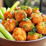 - 1 pound chicken breast, cut into bite-sized pieces - 1 cup breadcrumbs (panko for extra crunch) - 1/2 cup all-purpose flour - 2 large eggs - 1 teaspoon garlic powder - 1 teaspoon onion powder - 1/2 teaspoon smoked paprika - Salt and pepper to taste - 1/2 cup buffalo sauce (adjust for spice preference) - 2 tablespoons olive oil When choosing chicken, look for fresh, plump pieces. The meat should have a pink color with no dark spots. Check for any unpleasant odor. For spices, choose whole or ground spices from a trusted brand. Fresh spices add more flavor. Ensure your garlic and onion powders smell strong. This shows they are fresh and effective. If you can't find panko breadcrumbs, regular breadcrumbs work fine. You can use whole wheat flour instead of all-purpose flour for a healthier option. If you want a gluten-free meal, use almond flour or gluten-free breadcrumbs. For the buffalo sauce, try a mild hot sauce if you prefer less heat. Start by cutting the chicken breast into bite-sized pieces. Aim for uniform sizes for even cooking. In a mixing bowl, combine 1/2 cup flour, 1 teaspoon garlic powder, 1 teaspoon onion powder, 1/2 teaspoon smoked paprika, salt, and pepper. Stir this mixture well. In another bowl, beat 2 large eggs until smooth. Place 1 cup of breadcrumbs on a plate. Using panko gives extra crunch. Set up your three bowls: flour mix, eggs, and breadcrumbs. Now, dip each chicken piece in the flour mix first. Make sure to coat it well. Next, dip it into the beaten eggs. Finally, roll it in the breadcrumbs for a nice layer. Place the coated chicken bites in a single layer in your air fryer basket. Avoid overcrowding. If needed, cook in batches. Lightly spray the chicken bites with 2 tablespoons of olive oil. This helps them get crispy. Air fry at 400°F (200°C) for 10-12 minutes. Flip them halfway through. They should be golden brown and fully cooked. To ensure each bite is crispy, don't skip the oil spray. After cooking, transfer the chicken bites to a bowl. Pour 1/2 cup of buffalo sauce over them. Toss gently to coat each piece evenly. For extra crispiness, return the bites to the air fryer for an additional 2-3 minutes. This will help the sauce stick and create a crispy layer. Enjoy these bites hot, garnished with chopped parsley and served with celery sticks and your choice of dip! One common mistake is skipping the flour. The flour helps the coating stick better. If you miss this step, your bites may not have the crispiness you want. Another mistake is overcrowding the air fryer. If you pile the chicken bites, they won’t cook evenly. Always leave space around each piece for air to flow. Finally, avoid using too little oil. A light spray of olive oil helps create that golden crunch. Too little oil can lead to a soggy texture. To get the best coating, use panko breadcrumbs. They add extra crunch that regular breadcrumbs can’t match. Make sure you coat each chicken piece well. First, dip it in the flour mix, then the egg, and finally the breadcrumbs. This triple layer gives your bites a crispy shell. Don’t forget to flip the chicken halfway through cooking. This step ensures both sides get crispy and brown. If you like mild flavors, reduce the buffalo sauce. Start with a quarter cup and taste before adding more. You can always add heat but can’t take it away. For spice lovers, add more garlic powder or smoked paprika. Both spices boost flavor without adding heat. You can also mix different hot sauces. Try a blend of buffalo sauce and a milder sauce for a unique taste. Adjust the spices to suit your taste buds! {{image_2}} You can switch up the flavor by using other sauces. Try honey mustard for a sweet twist. BBQ sauce adds a smoky flavor that many enjoy. You can also use teriyaki sauce for a fun Asian flair. Just coat the chicken bites in your chosen sauce before air frying. If you want to switch proteins, turkey works well. It has a similar taste and texture as chicken. Tofu is a great choice for a plant-based option. Just make sure to press the tofu well to remove excess water. Cut it into bite-sized pieces and coat just like you would chicken. Serving options can elevate your dish. Make sliders by placing the chicken bites on mini buns. Add some lettuce and a drizzle of ranch dressing for a fun meal. You can also toss the bites into a salad for a spicy crunch. Serve them with celery sticks and dipping sauces for a classic touch. To store leftover buffalo chicken bites, let them cool first. Once cool, place them in an airtight container. Make sure to store them in the fridge. They stay fresh for up to three days. This keeps the bites juicy and flavorful for later. For the best texture when reheating, use your air fryer. Preheat the air fryer to 350°F (175°C). Place the chicken bites in a single layer. Heat for about 5-7 minutes. This method keeps them crispy. You can also use an oven at 375°F (190°C) for about 10 minutes. Avoid the microwave, as it can make them soggy. To freeze buffalo chicken bites, cool them completely. Place them in a single layer on a baking sheet. Freeze for about one hour until firm. Then, transfer them to a freezer bag. They can stay frozen for up to three months. When you’re ready to enjoy, reheat them directly from the freezer in the air fryer. The best buffalo sauce depends on your taste. I like a classic Frank’s RedHot sauce. It has a good balance of heat and flavor. If you want more spice, try a hotter sauce like Crystal. For a milder option, look for a sweet buffalo sauce. Always check the label for ingredients. Some sauces have added sugars or preservatives. Yes, you can! Bake the chicken bites in the oven instead. Preheat your oven to 400°F (200°C). Place the coated bites on a baking sheet lined with parchment paper. Bake for 20-25 minutes, flipping halfway through. The bites will be crispy and golden, just like in the air fryer. To serve more people, you can double or triple the recipe. Simply increase the chicken and other ingredients. You may need to cook in batches if your air fryer is small. Keep the first batch warm in a low oven while you cook the rest. This way, everyone enjoys hot, fresh bites. You can make these bites gluten-free. Use gluten-free breadcrumbs and flour. Many brands offer good substitutes. For a low-carb option, replace breadcrumbs with crushed pork rinds or almond flour. This will keep the bites crispy without the carbs. Always check ingredient labels to ensure they fit your diet. This post covered how to make tasty Air Fryer Buffalo Chicken Bites. We looked at ingredients, cooking steps, and tips for best results. Remember to choose high-quality chicken and seasonings for great flavor. Variations let you get creative, and knowing how to store leftovers keeps them fresh. Enjoy trying new sauces and proteins for fun twists. Cooking can be simple and fun when you follow these tips. Now, get cooking and enjoy your buffalo chicken bites!