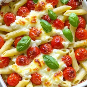 - 300g pasta (penne or rigatoni) - 200g feta cheese - 500g cherry tomatoes, halved - 3 cloves garlic, minced - 1 medium onion, diced - 2 tablespoons olive oil - 1 teaspoon dried oregano - 1 teaspoon red pepper flakes (optional) - Salt and pepper to taste - Fresh basil leaves for garnish - 100g grated mozzarella cheese When I create this dish, I love using penne or rigatoni pasta. Both shapes catch the sauce well. Feta cheese is key; it melts and adds a creamy texture. Cherry tomatoes burst with flavor when baked. Garlic and onion bring depth and aroma to the dish. Olive oil helps everything cook nicely. Oregano adds a hint of earthiness. If you like spice, red pepper flakes give a nice kick. Always season with salt and pepper to brighten the flavors. Fresh basil makes a lovely garnish and adds freshness. Finally, mozzarella cheese melts beautifully on top, creating a golden crust. - Alternative pasta options: You can swap penne or rigatoni with any pasta you like. Fusilli or farfalle work well too. - Vegan cheese alternatives: If you want a vegan dish, use plant-based feta. Nutritional yeast adds a cheesy flavor without dairy. - Fresh vs. canned tomatoes: Fresh cherry tomatoes taste great, but canned tomatoes work too. Just drain them well before using. These substitutions let you customize the dish to your taste or dietary needs. Don't be afraid to experiment! - Preheat the oven: Set your oven to 200°C (400°F). This helps cook the dish evenly. - Cook the pasta: Boil water in a large pot. Add salt, then cook 300g of pasta for 8-10 minutes. It should be al dente. Drain the pasta and set it aside. - Prepare the tomato and feta mixture: In a large baking dish, add 500g of halved cherry tomatoes, 1 diced onion, and 3 minced garlic cloves. Pour in 2 tablespoons of olive oil, and add 1 teaspoon of dried oregano, red pepper flakes, salt, and pepper. Mix well to combine. - Bake until the tomatoes are blistered: Make a space in the center of the mixture and place 200g of feta cheese there. Drizzle more olive oil over the feta and season it. Bake the dish for 25-30 minutes until the tomatoes are soft and blistered. - Combine pasta with roasted ingredients: When the baking time is up, take the dish out of the oven. Stir the roasted tomatoes and feta until creamy. Add the cooked pasta and mix gently until coated. - Add mozzarella cheese and finish baking: Sprinkle 100g of grated mozzarella over the dish. Return it to the oven for 10-15 minutes, until the cheese melts and bubbles. This simple yet tasty dish brings joy to the table. Enjoy every bite! - How to achieve al dente pasta: Cook your pasta in a large pot of salted boiling water. Follow the package instructions, usually about 8-10 minutes. Taste a piece a minute before the time is up. It should be firm yet tender. - Best practices for roasting tomatoes: Use fresh cherry tomatoes for the best flavor. Halve them and toss with olive oil, salt, and pepper. Spread them evenly in the baking dish. Roast at 200°C (400°F) until they blister, about 25-30 minutes. This brings out their sweetness. - Ideal side dishes to pair: Serve a simple salad with mixed greens and a light vinaigrette. Garlic bread also works great to soak up the sauce. - Complementary wines or beverages: A light white wine, like Sauvignon Blanc, pairs well with this dish. For a non-alcoholic option, try sparkling water with lemon. - Adding herbs and spices: Fresh basil is a must for garnish. You can also add thyme or rosemary for more aroma. A pinch of nutmeg can add warmth and depth. - Tips for adjusting spice levels: If you like heat, add more red pepper flakes. If you prefer mild flavors, skip the flakes or reduce the amount. Always taste as you go! {{image_2}} You can easily change up this dish. Adding fresh spinach or bell peppers brings color and nutrition. Just toss them in with the tomatoes before baking. They add a nice crunch and flavor. For protein, consider chicken or shrimp. Cook the chicken first, then mix it in with the pasta. If you choose shrimp, toss it in at the last minute. The heat from the pasta will cook them perfectly. If you need a gluten-free option, use gluten-free pasta. There are many brands available that taste great. Just follow the package directions for cooking times. For dairy-free needs, swap out the feta and mozzarella with vegan cheese. Nutritional yeast can also add a nice cheesy flavor without the dairy. This dish shines with Mediterranean flavors. Try adding olives or artichokes for a Mediterranean vibe. You can also sprinkle some fresh lemon zest on top before serving for a zesty kick. Incorporating seasonal ingredients keeps the dish fresh. In summer, use fresh basil or zucchini. In winter, try roasted butternut squash or kale. This way, you can enjoy this pasta bake all year round! To store your leftovers, let the pasta bake cool first. Then, transfer it to an airtight container. This keeps it fresh and safe. You can store it in the fridge for up to three days. After that, it may lose taste and texture. For long-term storage, freezing the pasta bake is a great option. Portion it into individual servings before freezing. Use freezer-safe containers or bags to avoid freezer burn. It can last up to three months in the freezer. When you're ready to eat, thaw it overnight in the fridge. To reheat, use an oven for the best results. Preheat your oven to 180°C (350°F). Place the pasta bake in a dish and cover it with foil. Heat for about 20 minutes, or until warm. If you want, add a sprinkle of cheese on top for extra flavor. You can also microwave it, but the oven keeps it creamy and tasty. Adjust the seasonings before serving, as flavors may change over time. TikTok Feta Tomato Pasta Bake is a viral dish that became popular on social media. It features creamy feta cheese and juicy cherry tomatoes, mixed with pasta. The recipe is simple and quick, making it a favorite for busy cooks. People love how easy it is to prepare and how delicious it tastes. The dish's bright flavors and creamy texture make it a hit at any meal. Yes, you can use different types of cheese! If you want a milder taste, try using ricotta or cream cheese. For a sharper flavor, consider goat cheese or aged cheddar. Each cheese will change the dish's taste and creaminess. Just remember that feta gives a unique salty flavor, so choose wisely for a similar taste. To make this dish ahead of time, cook the pasta and prepare the tomato and feta mixture separately. You can mix the two together before baking. Store them in the fridge for up to two days. When ready to eat, just combine them in a baking dish and bake. This saves you time and effort on busy nights. Yes, this recipe is great for meal prep! You can make a big batch and store individual portions. The dish keeps well in the fridge for about three days. Just reheat it in the oven or microwave. For best results, add fresh basil right before serving to keep it vibrant and tasty. This dish features pasta, roasted tomatoes, and feta cheese, creating a tasty meal. You can swap ingredients based on your taste or dietary needs. Just follow the steps to bake and enjoy. Overall, this recipe is fun and easy for anyone to try. With a few tweaks, you can make it your own. Best of all, leftovers store well in the fridge or freezer, so don't worry about extra! Enjoy making this pasta bake your new favorite!