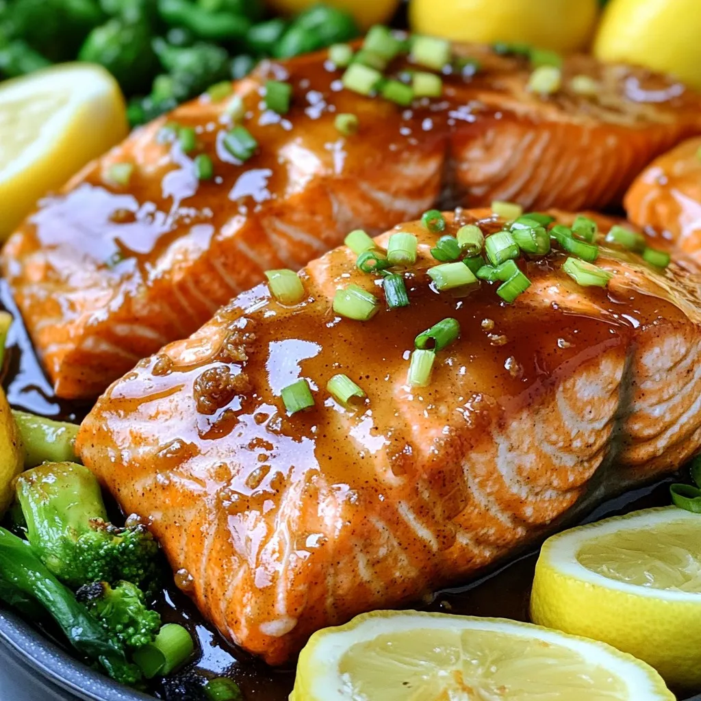 - 4 salmon fillets (approximately 6 oz each) - 4 tablespoons pure maple syrup - 2 tablespoons brown sugar - 2 tablespoons low sodium soy sauce - 1 teaspoon garlic powder - 1 teaspoon ground ginger - Salt and pepper to taste - Optional: Chopped green onions for garnish Gather these ingredients to make air fryer maple brown sugar salmon. Each one plays a key role in creating a rich, sweet flavor. The salmon fillets should be fresh, firm, and vibrant. Pure maple syrup adds a deep sweetness that pairs well with the fish. Brown sugar enhances that sweetness with a hint of caramel. Low sodium soy sauce adds umami, balancing the dish. Garlic powder and ginger give warmth and spice, rounding out the flavor profile. Feel free to garnish with chopped green onions. They add a pop of color and mild onion flavor. This simple list makes it easy to create a delightful dish in no time. First, you need to make the marinade. In a small bowl, whisk together: - 4 tablespoons pure maple syrup - 2 tablespoons brown sugar - 2 tablespoons low sodium soy sauce - 1 teaspoon garlic powder - 1 teaspoon ground ginger Mix these well until the sugar dissolves. This blend gives your salmon a sweet and savory taste. Next, season the salmon fillets with salt and pepper on both sides. Place the fillets in a shallow dish or a large resealable bag. Pour the marinade over the salmon, making sure each piece is well-coated. Let them sit for at least 15 to 30 minutes. If you have more time, marinating for one hour adds even more flavor. Now, it's time to cook. Preheat your air fryer to 400°F (200°C). Lightly grease the air fryer basket with cooking spray to stop sticking. Carefully place the marinated salmon in the basket. Make sure there is space between each fillet for hot air to circulate. Air fry the salmon for 8 to 10 minutes. The salmon should be cooked through and flake easily with a fork. The internal temperature should be 145°F (63°C). If you like a caramelized top, air fry it for an extra 1-2 minutes. Once done, take the salmon out and let it rest for a few minutes. Drizzle any leftover marinade on top before serving. Enjoy! The best way to know your salmon is done is by checking its internal temperature. Aim for 145°F (63°C). At this point, the fish should flake easily with a fork. If your salmon is still a bit firm, give it another minute or two in the air fryer. A perfectly cooked salmon will have a tender, juicy texture. If you have leftover salmon, store it in an airtight container. Refrigerate it within two hours of cooking. Properly stored, your salmon will last for 3 to 4 days. To reheat, place it in the air fryer at 350°F (175°C) for about 5 minutes. This method helps keep the salmon moist and avoids overcooking. Want to kick up the flavor? Consider adding a pinch of cayenne pepper for some heat. You can also try using fresh herbs like dill or parsley. For a different twist, substitute maple syrup with honey. Each change can take this dish in a new and exciting direction. {{image_2}} You can switch maple syrup for honey. This change gives the dish a sweet and floral taste. Honey pairs well with garlic, adding a rich depth. To make this version, use the same amount of honey as you would maple syrup. Mix it with garlic, soy sauce, and a little ginger. This twist makes a great choice for those who love garlic and sweetness. If you want some heat, try adding cayenne pepper or sriracha. This spicy kick can change the flavor and make it exciting. You can mix one teaspoon of cayenne into the marinade. If you prefer sriracha, use one tablespoon for a milder heat. This version is perfect for those who enjoy a bit of spice in their meals. For a fresh take, use lemon juice and herbs. This version is light and zesty. Replace the brown sugar with fresh herbs like dill or parsley. Add about two tablespoons of lemon juice to the marinade. This adds brightness and cuts the sweetness. This variation is excellent for a refreshing meal. You can serve it with a side of steamed vegetables for a colorful plate. To keep your Air Fryer Maple Brown Sugar Salmon fresh, store it properly. First, let the salmon cool to room temperature. Then, place the fillets in an airtight container. You can refrigerate the salmon for up to three days. If you want to keep it longer, freeze the salmon. Wrap each fillet in plastic wrap and then place it in a freezer-safe bag. This way, the salmon can last up to three months in the freezer. When you are ready to enjoy leftovers, reheating correctly is key. The best way to reheat salmon is in the air fryer. Set it to 350°F (175°C) and heat the salmon for about 3-5 minutes. You can also use the microwave on low power. Place the salmon on a microwave-safe plate and cover it with a damp paper towel. Heat it for 30-second intervals until warm. This helps keep the salmon moist and prevents it from drying out. How long does your salmon last? In the fridge, cooked salmon stays good for about three days. Make sure to check for any off smells or changes in texture before eating. In the freezer, salmon can last up to three months. Just remember to thaw it in the fridge overnight before reheating. This ensures the best taste and texture when you enjoy your delightful dish again. Yes, you can use frozen salmon. Just make sure to thaw it first. Place the frozen fillets in the fridge overnight. If you are short on time, you can also run cold water over the sealed bag for about 30 minutes. Once thawed, follow the recipe steps as usual. There are many great sides for this dish. Here are some tasty options: - Steamed broccoli - Roasted asparagus - Garlic mashed potatoes - Quinoa salad - Grilled corn on the cob - Mixed green salad with vinaigrette These sides offer a nice balance to the sweet salmon. Yes, you can cook salmon with skin. The skin helps keep the fish moist. Place the skin side down in the air fryer. This will also help the skin get crispy. Check the salmon to ensure it flakes easily. Enjoy the crispy skin or remove it, based on your preference. This air fryer salmon recipe combines sweet maple and savory soy for amazing flavor. You learned how to make a tasty marinade, marinate the salmon, and cook it to perfection. Remember to check the internal temperature for juicy results each time. Explore variations like honey garlic or spicy maple to keep things fresh. Store your leftovers properly to enjoy them later. This dish is simple, quick, and sure to please. I hope you try it soon!
