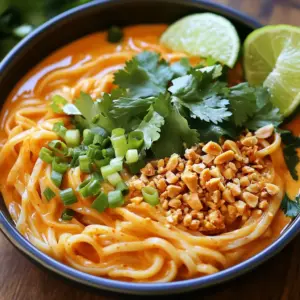 - 200g instant noodles - 2 tablespoons gochujang - 1 tablespoon tahini or creamy peanut butter - 1 tablespoon soy sauce - 1 tablespoon maple syrup or honey - 1 teaspoon sesame oil - 1 garlic clove, minced - 1/2 cup coconut milk - 1 green onion, chopped - 1/4 cup roasted peanuts, crushed - Fresh cilantro leaves for garnish - Lime wedges for serving Gather these ingredients before you start. The instant noodles give this dish its base. Gochujang adds that spicy kick. Tahini or peanut butter makes it creamy. Soy sauce and maple syrup balance the flavors. Sesame oil adds a nice nutty taste. You will need garlic for a hint of warmth. Coconut milk is key for creaminess. Green onions and crushed peanuts give a nice crunch. Cilantro adds freshness, and lime juice finishes it off with zing. Make sure to have all these items ready. This simple setup lets you whip up the dish in no time. - Bring water to a boil. - Cook noodles according to package instructions. - Drain and set aside. Cooking noodles is easy. Boil enough water in a pot. Once it bubbles, add your instant noodles. Check the package for cooking time, usually just a few minutes. When they are done, drain them in a colander. Make sure to set them aside to cool. - Whisk together gochujang, tahini (or peanut butter), and soy sauce. - Add maple syrup (or honey) and sesame oil. - Incorporate minced garlic and coconut milk until smooth. Now, let’s make the sauce. In a large bowl, whisk together gochujang, tahini, and soy sauce. This gives your sauce a spicy and nutty flavor. Next, add in maple syrup or honey for a touch of sweetness. Drizzle in sesame oil for richness. Don’t forget the minced garlic for a nice kick. Finally, pour in the coconut milk to make it creamy. Whisk until everything is smooth. - Toss drained noodles in the mixing bowl with sauce. - Ensure even coating of the noodles. Add the drained noodles to the bowl with the sauce. Toss them gently but well. You want every noodle coated in that creamy sauce. This step is key to getting that rich flavor in every bite. - Divide noodles into bowls. - Top with green onion, crushed peanuts, and cilantro. - Add lime juice before serving. Now it’s time to serve. Divide the noodles into two bowls. Then, sprinkle chopped green onion on top for freshness. Add crushed peanuts for crunch. Finish with fresh cilantro leaves for color and taste. Just before eating, squeeze lime juice over the top. This adds a zesty touch that makes the dish pop! For the best noodle texture, I recommend using instant noodles. They cook quickly and absorb flavors well. If you like a chewier bite, cook them for 1-2 minutes less than the package says. For thicker noodles, like udon, cook them according to package instructions. They will need more time to soften. Gochujang adds a rich, spicy kick. If you want more heat, add an extra tablespoon. For a sweeter flavor, mix in a bit more maple syrup or honey. You can also try adding lime zest or a splash of rice vinegar for extra tang. These small tweaks can really brighten the dish. To make clean-up easy, soak your bowls and utensils right after eating. Use hot, soapy water to help loosen any sauce stuck on. A non-scratch sponge works well for this. If you have a dishwasher, just pop everything in there. Quick clean-up lets you enjoy your meal more! {{image_2}} You can add protein to your Minute Creamy Gochujang Noodle Bowls. Tofu is a great choice. It absorbs flavors well. Chicken adds a nice texture, and shrimp cooks quickly. Here are some tips: - Tofu: Cut it into cubes and fry until golden. Use firm tofu for the best results. - Chicken: Cook it in a pan until it is no longer pink. Slice it thin for easy mixing. - Shrimp: Sauté shrimp until they turn pink. This usually takes just a few minutes. Adding veggies makes this dish more colorful and healthy. Here are some tasty options: - Bell Peppers: Slice them thin and add raw for crunch. - Spinach: Toss in fresh spinach at the end. It wilts quickly and adds nutrients. - Carrots: Grate or slice carrots for a sweet crunch. Prepare your veggies by washing and cutting them as needed. Add them to the noodles along with your protein for extra flavor. For gluten-free options, swap out the instant noodles. Try rice noodles or gluten-free pasta. They work well with the sauce and keep the dish tasty. You can also check labels on sauces to ensure they are gluten-free. Look for gluten-free soy sauce or tamari as alternatives. To store your creamy gochujang noodles, place them in an airtight container. Make sure the sauce covers the noodles well. The dish stays fresh for about three days in the fridge. Check for any signs of spoilage before eating. When reheating, use a microwave or a pan on low heat. If using a microwave, heat in short bursts, stirring in between. If using a pan, add a splash of coconut milk to keep it creamy. Stir well to ensure even warmth and creaminess. Yes, you can freeze creamy gochujang noodles. To do this, let the dish cool completely. Place it in a freezer-safe container. It can last up to a month in the freezer. When ready to eat, thaw overnight in the fridge and reheat as mentioned above. Gochujang is a thick, spicy Korean chili paste. It adds heat and depth to dishes. You can find gochujang in Asian grocery stores. Look for it in the international aisle of larger supermarkets. It often comes in red tubs or squeeze bottles. Yes, you can easily make this dish vegan. Replace the honey with maple syrup. Use a plant-based yogurt instead of tahini if you like. Make sure the noodles are vegan-friendly, as some may contain egg. This dish takes about 15 minutes total. You need 5 minutes to prep and 10 minutes to cook. Cooking the noodles is the longest part. The sauce comes together in just a few minutes. Yes, you can use other types of milk. Almond milk, soy milk, or oat milk work well. Coconut milk gives a rich, creamy texture. If you use others, the sauce may be less thick. Adjust the amount to keep it creamy. This blog post showed you how to make creamy gochujang noodles. We covered key ingredients, cooking techniques, and tasty variations. You learned how to create a flavorful dish while exploring options for protein and veggies. You can enjoy this meal fresh or with leftovers. Remember to store and reheat it right to keep that creaminess. Enjoy making this dish your own, and have fun experimenting with flavors!
