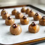 To make no-bake gingerbread cookie dough bites, you need a few key ingredients. Here’s a list: - 1 cup almond flour - 1/4 cup coconut flour - 1/2 cup maple syrup - 2 teaspoons ground ginger - 2 teaspoons ground cinnamon - 1/2 teaspoon ground nutmeg - 1/4 teaspoon ground cloves - 1/4 teaspoon salt - 1/4 cup molasses - 1/2 cup mini chocolate chips - 1/4 cup chopped walnuts (optional) Each ingredient plays an important role. Almond flour gives a nutty base, while coconut flour adds texture and fiber. Maple syrup and molasses provide sweetness and depth. The spices bring that warm gingerbread flavor. If you want to switch things up, you can use different flours. Here are some options: - Use oat flour instead of almond flour for a gluten-free choice. - You can replace coconut flour with whole wheat flour for a heartier flavor. - Honey or agave syrup can replace maple syrup if you prefer. These swaps can change the taste and texture but will still work well. You can customize your bites with a few fun add-ins. Here are some ideas: - Add 1/4 cup of dried cranberries or raisins for extra sweetness. - Toss in some chopped pecans or almonds for added crunch. - You can mix in a dash of vanilla extract for a richer flavor. These add-ins can make your bites unique and suited to your taste. Enjoy experimenting! Start by gathering your ingredients. You will need almond flour, coconut flour, and spices. In a medium mixing bowl, combine these dry ingredients. Add 2 teaspoons of ground ginger, 2 teaspoons of ground cinnamon, 1/2 teaspoon of ground nutmeg, and 1/4 teaspoon of ground cloves. Don't forget 1/4 teaspoon of salt. Whisk everything together until it looks uniform. This step helps blend the flavors well. Next, add the wet ingredients. Pour in 1/2 cup of maple syrup and 1/4 cup of molasses. Mix these with the dry ingredients. Use a sturdy spatula or spoon. Keep mixing until a sticky dough forms. You want it to be thick but moldable. Once combined, fold in 1/2 cup of mini chocolate chips. If you like, add 1/4 cup of chopped walnuts for extra crunch. Make sure these are evenly spread in the dough. Now, it's time to shape your dough into bites. Using your hands, take small portions of dough. Roll them into balls about 1 inch in diameter. Place each ball on a parchment-lined baking sheet. This keeps them from sticking. Once all the dough is shaped, chill the baking sheet in the refrigerator. Leave it there for at least 30 minutes. This helps the bites firm up nicely. After chilling, you can serve them chilled or at room temperature. Enjoy your tasty gingerbread cookie dough bites! To get the best texture for your gingerbread cookie dough bites, you need the right balance. Use almond flour for a nice nutty base, and coconut flour to help absorb moisture. This mix keeps the dough from being too dry or too wet. Stick to the measurements in the recipe for the best results. If the dough feels too sticky, add a bit more almond flour. If it’s too dry, a splash more of maple syrup can help. Want to switch things up? You can add a few extra spices. Try adding a pinch of cardamom or allspice. These spices add warmth and depth to your bites. You can also swap out the mini chocolate chips for dried cranberries or raisins. These will give a nice chew and a fruity flavor. For a nutty twist, add chopped pecans instead of walnuts. The options are endless! These cookie dough bites are perfect for any occasion. Serve them as a sweet treat at holiday parties or for a cozy night in. You can arrange them on a festive plate for a pretty display. If you want a fun twist, dip half of each bite in melted dark chocolate. This adds a nice touch and makes them even more delicious. Enjoy them chilled or at room temp, and watch them disappear! {{image_2}} You can easily make these no-bake gingerbread cookie dough bites gluten-free. The main ingredient, almond flour, is already gluten-free. You can use coconut flour as well. Both flours create a nice texture. Be sure to check labels on all ingredients to avoid any hidden gluten. This way, everyone can enjoy these tasty treats! To make these bites vegan, simply ensure your sweeteners are plant-based. Maple syrup and molasses are great choices. They add sweetness and moisture. You can also skip the optional walnuts if needed. Just mix everything well to keep the dough sticky. This way, you still get delicious flavors without any animal products. You can play with flavors to make these bites unique. Try adding a splash of vanilla extract for a sweet twist. You could also mix in some orange zest for a bright zing. If you love spice, add more ginger or cinnamon to enhance the holiday spirit. The great part about these bites is how you can customize them to suit your taste! To keep your no-bake gingerbread cookie dough bites fresh, store them in an airtight container. This helps lock in moisture and keeps them from drying out. You can store them in the fridge for easy snacking. If you use parchment paper between layers, it prevents sticking. If you want to save some bites for later, freezing is a great option. Place the bites in a single layer on a baking sheet. Freeze them for about an hour. Once they are firm, move them to a freezer bag. This method keeps them from sticking together. You can enjoy them straight from the freezer or let them thaw for a bit. These tasty bites last up to one week in the fridge. For frozen bites, they stay good for about three months. Check for any changes in smell or texture. If they seem off, it's best to discard them. Using fresh ingredients helps maximize their shelf life. Enjoy these treats while they are still delicious! To make your cookie bites firm, chill them in the fridge. After you form the dough into balls, place them on a baking sheet. Refrigerate for at least 30 minutes. This helps the bites set. If they are still soft, try adding a bit more almond flour. This will help them hold their shape better. Yes, you can use a different sweetener. Honey or agave syrup works well. If you want a low-calorie option, try a sugar substitute. Just be sure to adjust the amount, as some are sweeter than maple syrup. Taste as you go to find the right sweetness for you. If you need a substitute for almond flour, try coconut flour or oat flour. Both can work in this recipe. However, keep in mind that coconut flour absorbs more liquid. You may need to add extra maple syrup or molasses. Oat flour provides a good texture too and has a mild flavor. In this blog post, we explored key ingredients and alternatives for delicious cookie bites. We covered step-by-step instructions to help you make them great every time. You learned tips for texture, flavor, and serving ideas. Plus, we discussed gluten-free and vegan options, storage methods, and FAQs to answer all your questions. Now, you can easily create these treats at home. Enjoy trying different flavors and sharing them with others!