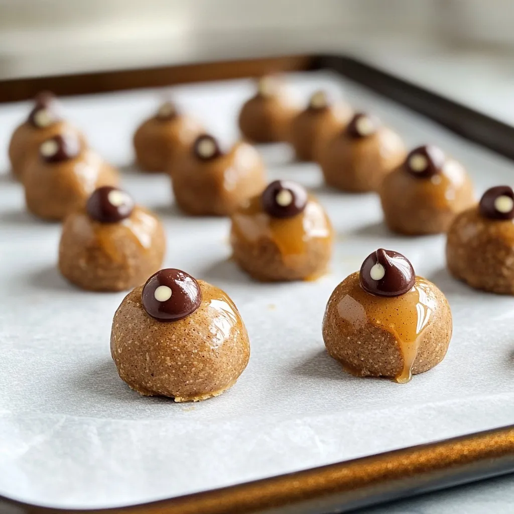 To make no-bake gingerbread cookie dough bites, you need a few key ingredients. Here’s a list: - 1 cup almond flour - 1/4 cup coconut flour - 1/2 cup maple syrup - 2 teaspoons ground ginger - 2 teaspoons ground cinnamon - 1/2 teaspoon ground nutmeg - 1/4 teaspoon ground cloves - 1/4 teaspoon salt - 1/4 cup molasses - 1/2 cup mini chocolate chips - 1/4 cup chopped walnuts (optional) Each ingredient plays an important role. Almond flour gives a nutty base, while coconut flour adds texture and fiber. Maple syrup and molasses provide sweetness and depth. The spices bring that warm gingerbread flavor. If you want to switch things up, you can use different flours. Here are some options: - Use oat flour instead of almond flour for a gluten-free choice. - You can replace coconut flour with whole wheat flour for a heartier flavor. - Honey or agave syrup can replace maple syrup if you prefer. These swaps can change the taste and texture but will still work well. You can customize your bites with a few fun add-ins. Here are some ideas: - Add 1/4 cup of dried cranberries or raisins for extra sweetness. - Toss in some chopped pecans or almonds for added crunch. - You can mix in a dash of vanilla extract for a richer flavor. These add-ins can make your bites unique and suited to your taste. Enjoy experimenting! Start by gathering your ingredients. You will need almond flour, coconut flour, and spices. In a medium mixing bowl, combine these dry ingredients. Add 2 teaspoons of ground ginger, 2 teaspoons of ground cinnamon, 1/2 teaspoon of ground nutmeg, and 1/4 teaspoon of ground cloves. Don't forget 1/4 teaspoon of salt. Whisk everything together until it looks uniform. This step helps blend the flavors well. Next, add the wet ingredients. Pour in 1/2 cup of maple syrup and 1/4 cup of molasses. Mix these with the dry ingredients. Use a sturdy spatula or spoon. Keep mixing until a sticky dough forms. You want it to be thick but moldable. Once combined, fold in 1/2 cup of mini chocolate chips. If you like, add 1/4 cup of chopped walnuts for extra crunch. Make sure these are evenly spread in the dough. Now, it's time to shape your dough into bites. Using your hands, take small portions of dough. Roll them into balls about 1 inch in diameter. Place each ball on a parchment-lined baking sheet. This keeps them from sticking. Once all the dough is shaped, chill the baking sheet in the refrigerator. Leave it there for at least 30 minutes. This helps the bites firm up nicely. After chilling, you can serve them chilled or at room temperature. Enjoy your tasty gingerbread cookie dough bites! To get the best texture for your gingerbread cookie dough bites, you need the right balance. Use almond flour for a nice nutty base, and coconut flour to help absorb moisture. This mix keeps the dough from being too dry or too wet. Stick to the measurements in the recipe for the best results. If the dough feels too sticky, add a bit more almond flour. If it’s too dry, a splash more of maple syrup can help. Want to switch things up? You can add a few extra spices. Try adding a pinch of cardamom or allspice. These spices add warmth and depth to your bites. You can also swap out the mini chocolate chips for dried cranberries or raisins. These will give a nice chew and a fruity flavor. For a nutty twist, add chopped pecans instead of walnuts. The options are endless! These cookie dough bites are perfect for any occasion. Serve them as a sweet treat at holiday parties or for a cozy night in. You can arrange them on a festive plate for a pretty display. If you want a fun twist, dip half of each bite in melted dark chocolate. This adds a nice touch and makes them even more delicious. Enjoy them chilled or at room temp, and watch them disappear! {{image_2}} You can easily make these no-bake gingerbread cookie dough bites gluten-free. The main ingredient, almond flour, is already gluten-free. You can use coconut flour as well. Both flours create a nice texture. Be sure to check labels on all ingredients to avoid any hidden gluten. This way, everyone can enjoy these tasty treats! To make these bites vegan, simply ensure your sweeteners are plant-based. Maple syrup and molasses are great choices. They add sweetness and moisture. You can also skip the optional walnuts if needed. Just mix everything well to keep the dough sticky. This way, you still get delicious flavors without any animal products. You can play with flavors to make these bites unique. Try adding a splash of vanilla extract for a sweet twist. You could also mix in some orange zest for a bright zing. If you love spice, add more ginger or cinnamon to enhance the holiday spirit. The great part about these bites is how you can customize them to suit your taste! To keep your no-bake gingerbread cookie dough bites fresh, store them in an airtight container. This helps lock in moisture and keeps them from drying out. You can store them in the fridge for easy snacking. If you use parchment paper between layers, it prevents sticking. If you want to save some bites for later, freezing is a great option. Place the bites in a single layer on a baking sheet. Freeze them for about an hour. Once they are firm, move them to a freezer bag. This method keeps them from sticking together. You can enjoy them straight from the freezer or let them thaw for a bit. These tasty bites last up to one week in the fridge. For frozen bites, they stay good for about three months. Check for any changes in smell or texture. If they seem off, it's best to discard them. Using fresh ingredients helps maximize their shelf life. Enjoy these treats while they are still delicious! To make your cookie bites firm, chill them in the fridge. After you form the dough into balls, place them on a baking sheet. Refrigerate for at least 30 minutes. This helps the bites set. If they are still soft, try adding a bit more almond flour. This will help them hold their shape better. Yes, you can use a different sweetener. Honey or agave syrup works well. If you want a low-calorie option, try a sugar substitute. Just be sure to adjust the amount, as some are sweeter than maple syrup. Taste as you go to find the right sweetness for you. If you need a substitute for almond flour, try coconut flour or oat flour. Both can work in this recipe. However, keep in mind that coconut flour absorbs more liquid. You may need to add extra maple syrup or molasses. Oat flour provides a good texture too and has a mild flavor. In this blog post, we explored key ingredients and alternatives for delicious cookie bites. We covered step-by-step instructions to help you make them great every time. You learned tips for texture, flavor, and serving ideas. Plus, we discussed gluten-free and vegan options, storage methods, and FAQs to answer all your questions. Now, you can easily create these treats at home. Enjoy trying different flavors and sharing them with others!