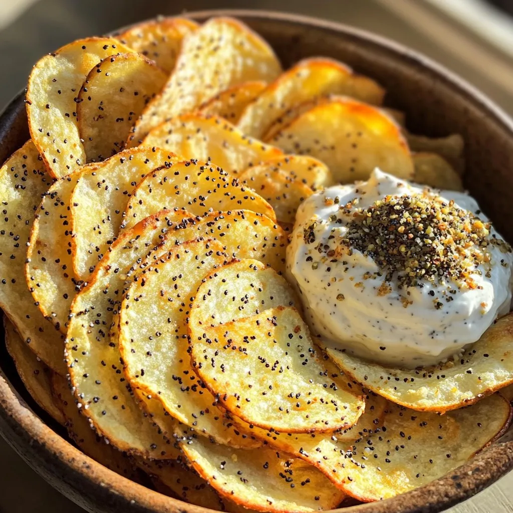 - 2 everything bagels (or your preferred style of bagels) - 2 tablespoons olive oil - 1 teaspoon garlic powder - 1 teaspoon onion powder - 1/2 teaspoon sea salt - 1/2 teaspoon black pepper - 1 tablespoon everything bagel seasoning (optional for extra flavor) To make these delicious chips, start with the right bagels. Everything bagels bring a mix of flavors. Olive oil helps the spices stick and adds richness. Garlic and onion powder boost taste, while salt and pepper add seasoning. If you want more flavor, add everything bagel seasoning. - Additional seasonings for enhanced flavor - Suggested dips for pairing You can play with flavors by adding other spices. Try smoked paprika for a smoky kick. Chili powder can add heat. For dips, cream cheese is a classic choice. Hummus or guacamole also pairs well. You can mix and match to find your perfect combo! Slice each bagel into thin chips. Aim for about 1/4 inch thick. You can cut straight across or at an angle. The angle looks nice and adds style. In a mixing bowl, combine the bagel slices with olive oil, garlic powder, onion powder, sea salt, black pepper, and everything bagel seasoning. Toss the slices until they are evenly coated. This step adds flavor and ensures each chip tastes great. Now, preheat your air fryer to 350°F (175°C). Let it warm up for about 3 to 5 minutes. This helps the chips cook evenly. Place the bagel slices in a single layer inside the basket. Avoid overcrowding. If your air fryer is small, cook in batches. This will help every chip get crispy. Cook the bagel chips for 8 to 10 minutes. It's important to shake the basket halfway through. This ensures even crispiness. Watch for the chips to turn golden brown. Once they’re crispy, take them out and let them cool on a wire rack. Cooling them this way keeps their crunch. If you have more slices, repeat the cooking process. Enjoy your tasty, crunchy bagel chips! To get that perfect crunch, even cooking is key. When you slice the bagels, aim for a thickness of about 1/4 inch. This ensures uniform crispiness. If you cut them too thick, they won’t get as crunchy. While mixing the seasonings, taste as you go. If you love garlic, add more garlic powder. Don’t shy away from adjusting the sea salt and black pepper to suit your taste. This makes each bite flavorful and satisfying. For dips, I suggest cream cheese or hummus. Both pair well and add creaminess. You can also try salsa or guacamole for a fun twist. When serving, use a stylish bowl to make the presentation pop. Arrange the chips in a circular pattern, and add a small bowl of dip in the center. This makes your snack look inviting and ready for sharing! {{image_2}} You can switch up your bagel choice for fun flavors. Try onion, garlic, or even sesame bagels. Each adds a unique twist to your chips. If you prefer gluten-free, use gluten-free bagels. They work just as well in the air fryer. You won’t miss the gluten when you season them right. Get creative with your seasonings for a new taste. Try adding smoked paprika or crushed red pepper for some heat. You can even make sweet bagel chips. Mix cinnamon and sugar for a delightful snack. These sweet chips pair well with coffee or tea. Experiment with flavors to find your favorite. To keep your bagel chips crispy, store them in an airtight container. This helps keep moisture out. You can use a glass jar or a plastic container with a tight seal. Avoid using paper bags, as they can trap moisture. If you want to add flavor, sprinkle a little extra everything bagel seasoning on top. This can boost taste and keep them fresh longer. If your chips get soggy, don’t worry! You can revive them easily. Just place them back in the air fryer. Set it to 350°F (175°C) for about 3 minutes. Watch them closely to avoid burning. Re-air frying is the best way to regain that crunch. Shake the basket halfway through for even heating. Enjoy your crispy bagel chips again! To make these tasty chips, follow these steps: 1. Slice two everything bagels into thin chips, about 1/4 inch thick. 2. Mix the bagel slices with 2 tablespoons of olive oil, 1 teaspoon of garlic powder, 1 teaspoon of onion powder, 1/2 teaspoon of sea salt, and 1/2 teaspoon of black pepper. Toss until coated. 3. Preheat your air fryer to 350°F (175°C) for 3-5 minutes. 4. Place the coated bagel slices in a single layer in the air fryer basket. 5. Air fry for 8-10 minutes. Shake the basket halfway through for even cooking. 6. Once golden and crispy, remove the chips and let them cool on a wire rack. 7. Repeat with any remaining bagel slices. Yes, you can use regular bagels. Everything bagels add great flavor, but any bagel works. Try sesame or poppy seed bagels for a twist. If you like a sweeter snack, use cinnamon raisin bagels. Each type brings a new taste to your chips. Just slice them thin and follow the same steps. Everything bagel chips last about a week when stored properly. Keep them in an airtight container to lock in crunch. If they start to lose crispness, reheat them in the air fryer for a few minutes. This will bring back their delightful crunch. Enjoy these chips as a quick snack or a party treat! In this article, we explored how to make air fryer everything bagel chips. We covered the essential ingredients, including bagels and seasonings, plus optional dips. You learned step-by-step instructions to prepare, air fry, and achieve crispy perfection. We shared tips for flavor and serving suggestions, along with variations for different bagel types. Lastly, we discussed storage and reheating for maximum freshness. Enjoy making these tasty chips and impress everyone with your skill!