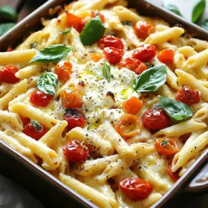 - 200g pasta (penne or fusilli) - 200g feta cheese - 1 cup cherry tomatoes, halved - 1 red bell pepper, diced - 1 medium onion, finely chopped - 4 cloves garlic, minced - 1 teaspoon dried oregano - 1 teaspoon chili flakes (optional) - 2 tablespoons olive oil - Salt and pepper to taste - Fresh basil leaves for garnish - Grated Parmesan cheese for topping (optional) Gather these simple ingredients. They are easy to find at any grocery store. The pasta brings a great base to the dish. Feta cheese adds creaminess and flavor. Cherry tomatoes burst with sweetness as they bake. The red bell pepper adds a nice crunch. Onion and garlic give a strong base flavor. Oregano provides a touch of the Mediterranean. Chili flakes, if you like spice, add a nice kick. Olive oil helps everything blend well together. Don’t forget salt and pepper for taste. Fresh basil leaves brighten the dish. Grated Parmesan, optional, gives a rich finish. You will love how these ingredients work together! 1. Preheat the oven. Set your oven to 200°C (392°F). This step gets the oven hot for baking. 2. Combine vegetables and seasoning. In a large baking dish, mix together: - 1 cup cherry tomatoes, halved - 1 red bell pepper, diced - 1 medium onion, finely chopped - 4 cloves garlic, minced - 2 tablespoons olive oil - 1 teaspoon dried oregano - Salt and pepper to taste. Toss everything until it is well coated. 3. Add feta cheese. Place the block of feta cheese in the middle of the vegetables. Drizzle with a bit more olive oil. Sprinkle some extra pepper if you want. 1. Bake until vegetables are blistered. Put the baking dish in the oven. Bake for 25-30 minutes. Look for blistered tomatoes and softened feta. 2. Cook pasta while baking. While the veggies bake, cook 200g pasta (like penne or fusilli) in boiling water. Follow the package instructions until al dente. Drain the pasta and set it aside. 1. Mash feta into sauce. After baking, take out the dish. Use a fork to mash the feta into the veggies. This creates a creamy sauce. 2. Mix pasta with the sauce. Add the drained pasta to the baking dish. Stir until the pasta is well-coated with the sauce. 3. Add Parmesan and brown if desired. If you like, sprinkle grated Parmesan cheese on top. Return the dish to the oven for 5-10 minutes to melt and brown the cheese. To get the best texture for your feta pasta bake, follow these simple steps: - Choose the right pasta. I like penne or fusilli. They hold sauce well. - Don’t overcook the veggies. You want them soft but still with a bit of bite. - Watch the feta closely. It should be golden and creamy, not burnt. For flavor, seasoning is key. Here’s how to adjust it: - Taste as you go. Add more salt or pepper if needed. - Use fresh herbs. They add a burst of flavor. Basil and oregano work great. - Try different spices. A pinch of chili flakes gives a nice kick. Storing your leftovers safely is easy. Here’s how: - Let it cool. Always cool the dish before storing. - Use airtight containers. They keep food fresh and prevent spills. - Label with the date. This helps you remember when you made it. When reheating, keep these tips in mind: - Use the oven or microwave. Both work well, but the oven keeps it crispy. - Add a splash of water. This helps keep the pasta moist while reheating. - Heat until warm. Make sure it’s hot all the way through before serving. {{image_2}} You can easily change the pasta type. While I love penne or fusilli, you could try bowtie or spaghetti. They all work great with this dish. For cheese, feta is best, but you can swap it out. Try goat cheese for a tangy taste. Cream cheese can also make it really creamy. Just pick what you like! Adding seasonal vegetables makes this dish even better. In summer, toss in zucchini or bell peppers. In winter, try spinach or kale. It keeps things fresh and tasty. Fresh herbs can really boost the flavor. I love using basil, but parsley or thyme work well too. Just sprinkle them on top before serving for extra zing. Can I make it vegetarian? Yes, this dish is already vegetarian! The main ingredients, like feta and veggies, are meat-free. You can also add more vegetables to enhance the flavor. How do I make it spicier? To add spice, use more chili flakes. You can also add sliced jalapeños or a dash of hot sauce. Adjust to your taste and enjoy the kick! Is there a way to make it dairy-free? Yes, you can use dairy-free feta. Brands like Violife or Tofutti work well. Also, replace Parmesan with nutritional yeast for a cheesy flavor without dairy. How to store leftovers? Store leftovers in an airtight container. Keep it in the fridge for up to three days. Reheat in the oven or microwave before serving. Can I freeze this dish? Yes, you can freeze it! Place the cooled pasta bake in a freezer-safe container. It will last up to three months. Thaw overnight in the fridge before reheating. What to do if it’s too dry? If your pasta bake is too dry, add a splash of olive oil or broth. Stir well to combine. You can also add a bit of cream or a dairy-free alternative for extra moisture. - Calories per serving: This dish has about 400 calories per serving. - Key nutrients in the dish: It offers protein from feta cheese, fiber from pasta, and vitamins from vegetables. Feta cheese gives you calcium, while cherry tomatoes provide antioxidants. The olive oil adds healthy fats, which are good for heart health. - Balancing the meal with healthy sides: Serve this pasta bake with a green salad. A side of steamed broccoli or spinach can add more nutrients and color. These sides keep your meal light and healthy. - Modifications for dietary restrictions: If you need a gluten-free option, use gluten-free pasta. To make it vegan, swap feta for a plant-based cheese. You can also omit cheese entirely for a lighter dish. This blog post guides you through making a viral TikTok Feta Pasta Bake. We covered required ingredients, step-by-step instructions, and tips for perfecting your dish. You learned about ingredient swaps, seasonal variations, and answers to common questions. In conclusion, this dish is not only easy to make but also fun to customize. Enjoy your cooking and make it your own with fresh ingredients!