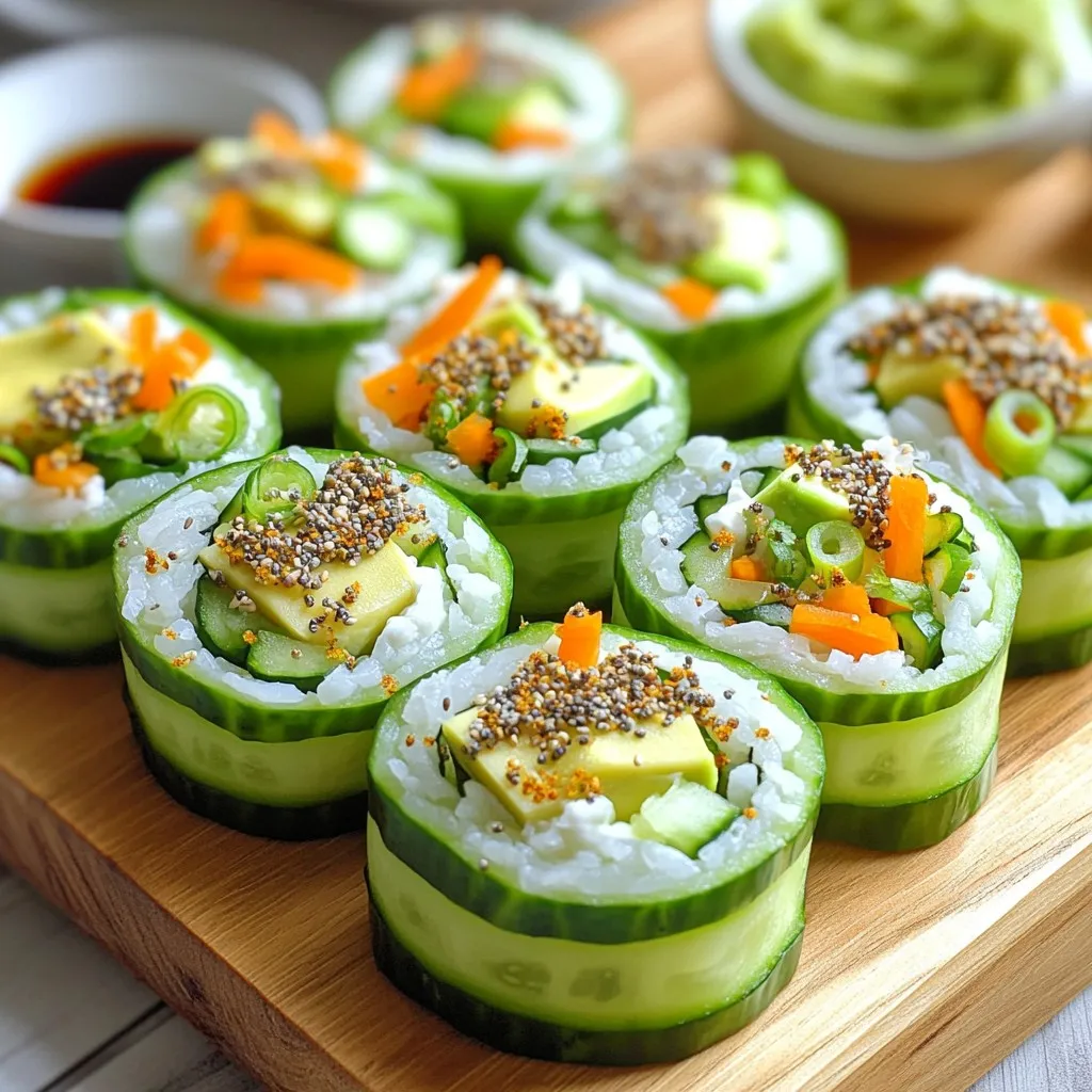 Everything Bagel Cucumber Sushi Rolls Fresh Delight