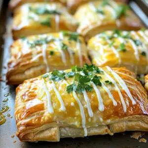 - 2 cups cooked chicken, shredded - 1 cup cream cheese, softened - 1 cup shredded mozzarella cheese - 1/2 cup grated Parmesan cheese - 1 tablespoon fresh parsley, chopped - 1 teaspoon garlic powder - 1 teaspoon onion powder - Salt and pepper to taste - 2 sheets of puff pastry, thawed - 1 egg, beaten (for egg wash) - 1 cup heavy cream - 1/2 cup grated Parmesan cheese - 1 tablespoon olive oil - Fresh parsley, for garnish To make the best Chicken Pillows, fresh ingredients are key. Here are some tips: - Chicken: Use cooked chicken that is moist and tender. You can use rotisserie chicken for ease. - Cream Cheese: Choose a block of cream cheese instead of spreadable. It mixes better. - Cheeses: Look for freshly grated Parmesan and mozzarella. They melt nicely. - Herbs: Use fresh parsley for a bright and lively flavor. Dried herbs lack the same punch. - Puff Pastry: Buy quality puff pastry from a trusted brand. This ensures it bakes up flaky. Fresh ingredients create tasty meals. Always check for quality to elevate your dish! Start by mixing the filling. In a large bowl, combine 2 cups of shredded chicken and 1 cup of softened cream cheese. Add in 1 cup of shredded mozzarella cheese and 1/2 cup of grated Parmesan cheese. This mix gives the filling a nice creamy texture. Toss in 1 tablespoon of chopped fresh parsley, 1 teaspoon of garlic powder, and 1 teaspoon of onion powder. Season with salt and pepper to your taste. Stir everything well until it blends nicely. Next, get your puff pastry ready. Roll out two sheets of thawed puff pastry on a floured surface. Aim for a smooth finish. Cut each sheet into squares, about 4x4 inches. Place about 2 tablespoons of your chicken filling in the center of each square. Fold the pastry over to form a triangle. Press the edges to seal it tightly. Use a fork to crimp the edges for a nice touch. Brush the tops with a beaten egg for a golden look. Place the pillows on a baking sheet lined with parchment paper. Bake them at 400°F (200°C) for 20-25 minutes, until they puff up and turn golden brown. While the pillows bake, let's make the creamy sauce. Heat 1 tablespoon of olive oil in a saucepan over medium heat. Pour in 1 cup of heavy cream and bring it to a gentle simmer. Stir in 1/2 cup of grated Parmesan cheese. Keep stirring until the cheese melts and the sauce thickens. Adjust the flavor with salt and pepper as needed. When your chicken pillows are ready, take them out and let them cool a bit. Drizzle the creamy Parmesan sauce over the pillows and add some fresh parsley for garnish. Enjoy your meal! To make your pastry light and flaky, keep these tips in mind: - Use cold puff pastry. Warm dough can lead to tough, chewy pastry. - Roll it out gently. Too much pressure can flatten the layers. - Keep your work surface floured. This prevents sticking and helps with even rolling. Baking at a high temperature helps the layers rise. Aim for 400°F (200°C) for the best puff. You can easily add new flavors to your chicken pillows: - Swap mozzarella for cheddar for a sharper taste. - Mix in some spinach or sun-dried tomatoes for added color and nutrition. - Add spices like smoked paprika or cayenne for a kick. Feel free to experiment with herbs too! Thyme or basil can elevate your dish. Watch out for these common errors: - Not sealing the edges well. This can cause filling to leak out while baking. - Overfilling the pastry. Too much filling can lead to soggy bottoms. - Skipping the egg wash. This step gives your pillows a beautiful golden color. By avoiding these pitfalls, your chicken pillows will be a hit every time! {{image_2}} You can switch up the cheeses in this dish. If you want a sharper taste, try cheddar cheese instead of mozzarella. Goat cheese adds a creamy tang, while ricotta gives a light texture. Use your favorite cheese! Just keep the total cheese amount the same. This way, your chicken pillows will still taste great. Mixing in veggies can make these pillows even better. Spinach or cooked broccoli can add color and nutrients. You can also add finely chopped bell peppers for a sweet crunch. Herbs like basil or thyme can bring a fresh taste. Just chop them small to blend well in the filling. While the Parmesan cream sauce is a star, other sauces work too. A simple marinara can give a fun Italian twist. Try a white wine sauce for a touch of elegance. You could even whip up a lemon butter sauce for a bright flavor. Each sauce will change the dish's vibe, so feel free to experiment! To store leftover chicken pillows, wait until they cool down. Place them in an airtight container. This keeps them fresh and prevents drying. You can also wrap each pillow in plastic wrap. This method helps maintain their taste and texture. Store them in the fridge for up to three days. When you want to enjoy your chicken pillows again, preheat your oven to 350°F (175°C). Place the pillows on a baking sheet. Heat them for about 15 minutes. This will make them warm and crispy. Avoid the microwave if you can. The microwave can make the pastry soggy. You can freeze chicken pillows to enjoy later. After they cool, place them on a baking sheet. Make sure they are not touching. Freeze them for about two hours. Once frozen, transfer them to a freezer bag. Label the bag with the date. They will keep well for up to three months. When ready to eat, bake them straight from the freezer. Just add a few extra minutes to the cooking time. To reheat Chicken Pillows, preheat your oven to 350°F (175°C). Place the pillows on a baking sheet. Cover them with foil to keep them moist. Bake for about 15-20 minutes. This method helps keep the pastry flaky and warm. Yes, you can use store-bought chicken. Shredded rotisserie chicken works great. It saves time and still tastes good. Just mix it with the other filling ingredients. This way, you can make your Chicken Pillows quickly. The Parmesan cream sauce is done when it thickens and the cheese melts. Stir it often as it cooks over medium heat. It should coat the back of a spoon. If it looks creamy and smooth, it is ready to serve. You can create delicious chicken pillows with fresh ingredients and easy steps. We covered how to make the filling, shape the pastries, and prepare a creamy sauce. Remember to be careful with your pastry for the best texture. Explore variations like different cheeses and adding veggies to enhance flavor. You can store leftovers and reheat them perfectly for later meals. Enjoy crafting this tasty dish for family and friends. Trust me, it’s worth every effort!