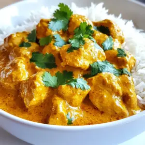 To make creamy butter chicken, you need a few key items. Here’s your shopping list: - 1.5 lbs boneless chicken thighs, cut into bite-sized pieces - 1/2 cup plain yogurt - 2 tablespoons ginger-garlic paste - 2 tablespoons vegetable oil - 1 large onion, finely chopped - 1 can (14 oz) crushed tomatoes - 1 cup heavy cream - 2 tablespoons butter - Salt to taste - Fresh cilantro for garnish Spices bring your butter chicken to life. Here are the spices you will use: - 1 teaspoon ground cumin - 1 teaspoon ground coriander - 1 teaspoon garam masala - 1 teaspoon turmeric powder - 1 teaspoon red chili powder (adjust for spice level) These spices work together to create a warm, rich flavor. To enjoy your butter chicken, consider adding these sides: - Steamed basmati rice - Naan bread These options soak up the creamy sauce and complement the dish perfectly. Enjoy your meal! {{ingredient_image_1}} Start by taking 1.5 lbs of boneless chicken thighs. Cut them into bite-sized pieces. In a mixing bowl, add the chicken. Pour in 1/2 cup of plain yogurt and 2 tablespoons of ginger-garlic paste. Mix well until the chicken is coated. Cover the bowl and let it marinate for at least 30 minutes. For the best taste, marinate for 1-2 hours. Heat 2 tablespoons of vegetable oil in a large pan over medium heat. Add 1 large finely chopped onion. Sauté the onion until it turns golden brown and soft. This usually takes about 5-7 minutes. Next, stir in 1 teaspoon of ground cumin, 1 teaspoon of ground coriander, 1 teaspoon of garam masala, 1 teaspoon of turmeric powder, and 1 teaspoon of red chili powder. Cook the spices for about 2 minutes. This will bring out their rich flavors. Now, add the marinated chicken to the pan. Cook for 5-7 minutes, stirring occasionally. Ensure the chicken is no longer pink on the outside. Pour in one 14 oz can of crushed tomatoes and season with salt to taste. Bring the mixture to a simmer. Cover the pan and let it cook on low heat for about 15 minutes. After that, reduce the heat to low again. Pour in 1 cup of heavy cream while stirring gently. Let it simmer for an additional 10 minutes. This will make the sauce thick and creamy. Just before serving, stir in 2 tablespoons of butter until it melts. Adjust the seasoning if needed. Garnish with fresh cilantro and serve with steamed basmati rice or naan. To get the best flavor in your creamy butter chicken, marinate the chicken in yogurt. The yogurt adds tanginess and tenderizes the meat. Use ginger-garlic paste for a bold taste. Let the chicken sit for at least 30 minutes. For deeper flavor, aim for 1-2 hours. This step makes a big difference. Cook the chicken over medium heat. This helps it cook evenly and stay juicy. Stir the chicken often while it cooks. You want it to turn white, not brown. After adding the crushed tomatoes, let it simmer. This lets the flavors blend well. Finally, add the cream and butter on low heat. This makes the sauce rich and creamy. You can swap chicken thighs for breasts if you prefer. Just remember that breasts may dry out faster. For a lighter sauce, use half-and-half instead of heavy cream. Greek yogurt can replace plain yogurt. If you want less spice, reduce the red chili powder. Fresh cilantro adds a nice touch at the end. If you don’t have it, parsley works too. Pro Tips Marination Magic: Allowing the chicken to marinate for longer (up to 2 hours) will enhance the flavor and tenderness significantly. Perfectly Browned Onions: Ensure the onions are golden brown before adding spices; this step builds a deeper flavor base for your sauce. Spice Level Control: Adjust the red chili powder according to your spice preference; start with less and add more if needed. Richness Boost: Stirring in the butter just before serving elevates the creaminess of the dish, making it extra indulgent. {{image_2}} You can easily make a vegetarian version of butter chicken. Replace the chicken with paneer or tofu. These options soak up flavors well. You can follow the same steps in the recipe. Just marinate the paneer or tofu in yogurt and ginger-garlic paste. Sauté onions and spices as usual. Add crushed tomatoes and cream to make a rich sauce. The result is a creamy delight everyone will love! If you crave more heat, try the extra spicy butter chicken. Increase the red chili powder to suit your taste. You might also add fresh green chilies while cooking the onions. For an extra kick, include cayenne pepper. Just remember, spice can quickly become too much. Adjust slowly to find your perfect heat level. The extra heat brings a bold flavor to this dish. You can make healthy swaps for a lighter butter chicken. Use skinless chicken breasts instead of thighs to cut fat. Swap heavy cream for coconut milk or light cream. This keeps the dish creamy but reduces calories. Consider using less oil when sautéing onions. You can also add more veggies, like bell peppers or spinach, for extra nutrition. These changes keep the dish tasty yet healthier! After you enjoy your creamy butter chicken, store leftovers in an airtight container. Make sure to let it cool to room temperature first. Keep it in the fridge for up to three days. If you want to store it longer, consider freezing it. When reheating, do it slowly. Use a pan over low heat to warm it up. Add a splash of cream or water if the sauce is too thick. Stir it well to keep the flavors rich and creamy. You can also microwave it, but use short bursts to avoid drying it out. If you plan to freeze your creamy butter chicken, here are some tips to follow: - Do let it cool completely before freezing. - Do use a freezer-friendly container or bag. - Don't freeze it with rice or naan. They don’t freeze well. - Don't keep it in the freezer for more than three months. When you're ready to eat, thaw it overnight in the fridge. Reheat as mentioned above for the best flavor. Butter Chicken, also known as Murgh Makhani, comes from India. It started in the 1950s at the Moti Mahal restaurant in Delhi. The chefs made it to use leftover chicken. They mixed it with a rich, creamy sauce. Soon, it became very popular. People loved the flavors. Now, Butter Chicken is a favorite dish worldwide. Yes, you can use chicken breasts. They will work well in this dish. However, chicken thighs keep more moisture. This makes the dish richer. Breasts can dry out if cooked too long. If you use breasts, cook them carefully. They should be juicy and tender. Creamy Butter Chicken can be mild to spicy. It depends on how much red chili powder you add. The recipe calls for one teaspoon, but you can adjust it. If you want less heat, use less chili powder. For more spice, add more. Taste as you go to find your perfect level. Butter chicken is a rich dish made with tender chicken and creamy sauce. We learned about its key ingredients, spices, and side dishes. The steps include marinating, cooking, and simmering to create the perfect meal. I shared tips for the best flavor and cooking techniques, plus some delicious variations. You can also store leftovers and reheat them well. Now you have all you need to make this dish special. Enjoy your cooking and delight your taste buds with this creamy classic!