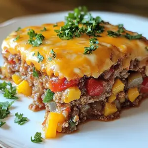 To make Cheesy Meatloaf Casserole, you will need: - 1 lb ground beef - 1 cup breadcrumbs - 1 small onion, finely chopped - 1 green bell pepper, finely chopped - 2 cloves garlic, minced - 1 egg, beaten - 1/4 cup milk - 1 tablespoon Worcestershire sauce - 1 teaspoon salt - 1/2 teaspoon black pepper - 1 cup shredded cheddar cheese, divided - 1 can (15 oz) diced tomatoes with green chilies - 1 cup frozen mixed vegetables (peas, corn, carrots) - 1/2 cup ketchup You can easily swap some ingredients for others. Use ground turkey instead of ground beef. For a gluten-free option, choose gluten-free breadcrumbs. If you want more veggies, add chopped zucchini or mushrooms. You can use any cheese you love, like mozzarella or pepper jack. If you don’t have Worcestershire sauce, try soy sauce for a similar flavor. This dish may not suit everyone. It contains meat and dairy, so it’s not vegan. If you're lactose intolerant, use dairy-free cheese. For low-carb diets, skip the breadcrumbs and add more veggies instead. Always check for allergens in canned goods, like tomatoes, to ensure safe eating. {{ingredient_image_1}} To start, gather your ingredients. You need ground beef, breadcrumbs, onion, bell pepper, garlic, egg, milk, Worcestershire sauce, salt, and pepper. In a large bowl, add the ground beef and breadcrumbs first. Then, chop the onion and bell pepper finely. Add them to the bowl along with the minced garlic. Next, crack the egg into the bowl. Pour in the milk and Worcestershire sauce. Add salt and pepper too. Use your hands to mix everything well. You want it to feel sticky but not too wet. Finally, fold in half of the shredded cheddar cheese gently. Now, grab a greased 9x13 inch baking dish. Press the meat mixture evenly into the bottom of the dish. Make sure it covers the entire bottom. Next, open the can of diced tomatoes and spread them over the meat mixture. This adds great flavor. Sprinkle the frozen mixed vegetables on top of the tomatoes. They add color and nutrition. Now, take the ketchup and spread it over the top of the casserole. This gives it a nice glaze. Finally, sprinkle the remaining shredded cheddar cheese over everything. Preheat your oven to 350°F (175°C). Place the casserole in the oven and bake for 40 to 45 minutes. Check that the meat is cooked through. The cheese should be bubbly and golden brown. Once done, take it out of the oven. Let it cool slightly before slicing. Serve slices on plates and add fresh parsley for garnish. Pair it with a side salad for a colorful meal. Enjoy your cheesy meatloaf casserole! To get great flavor in your Cheesy Meatloaf Casserole, use fresh ingredients. Fresh herbs, like parsley or basil, can add a nice touch. The Worcestershire sauce brings a deep umami taste. Mix everything well to blend the flavors. Letting the meat mixture sit for a few minutes allows the flavors to deepen. To get cheese that melts well, use shredded cheddar cheese. Shredding yourself will help it melt evenly. Adding cheese in layers, like in the casserole, ensures that every bite has cheesy goodness. Bake the casserole until the cheese bubbles and turns golden. Keep an eye on it to prevent burning. Ovens can cook unevenly, so check your casserole often. If your oven runs hot, start checking it a bit early. If it’s cooler, it may need a few more minutes. A meat thermometer can help. The meat should reach 160°F for safety. Adjust your cooking time based on how your oven performs. Pro Tips Use lean ground beef: Opt for 80/20 ground beef for a balance of flavor and moisture without excessive grease, ensuring a well-textured meatloaf casserole. Customize your veggies: Feel free to substitute or add your favorite vegetables like mushrooms or zucchini to enhance flavor and nutrition in your casserole. Rest before slicing: Allow the casserole to rest for 5-10 minutes after baking. This helps the layers set and makes slicing easier without falling apart. Experiment with cheese: Try different cheese varieties, like mozzarella or pepper jack, for a unique twist on the classic cheddar flavor in your casserole. {{image_2}} You can easily make a vegetarian version of this cheesy casserole. Replace the ground beef with a mix of beans, lentils, or a meat alternative. Black beans work well here. Use 1 can of drained black beans or 1 cup of cooked lentils. It adds protein and texture. You can also add sautéed mushrooms for a hearty touch. For the cheese, stick with shredded cheddar or try a dairy-free cheese for a plant-based option. If you love spice, add some heat to your dish. Mix in 1-2 teaspoons of chili powder or cayenne pepper into the meat mixture. You can also use spicy diced tomatoes instead of regular ones. If you want more flavor, add chopped jalapeños or crushed red pepper flakes. Finish with a sprinkle of pepper jack cheese on top for an extra kick! Don’t hesitate to mix up the veggies in your casserole. You can add chopped spinach, zucchini, or even broccoli. Just make sure to chop them small so they cook well. Use 1-2 cups of your favorite frozen or fresh vegetables. This not only boosts nutrition but also adds color and flavor. Experiment with different combinations to keep it fresh and exciting! To store leftover casserole, let it cool first. Cover the dish tightly with plastic wrap. You can also use a lid if your dish has one. Place it in the fridge. It will stay fresh for up to three days. When you want to eat it again, just take it out and prepare to warm it up. You can freeze the casserole for later. First, let it cool completely. Then, cut it into portions. Wrap each piece in plastic wrap. Place the wrapped portions in a freezer bag. Label the bag with the date. It can last up to three months in the freezer. When you are ready to eat, thaw it in the fridge overnight. To reheat the casserole, preheat your oven to 350°F (175°C). Place the casserole in an oven-safe dish. Cover it with foil to keep it moist. Heat for about 20-30 minutes or until it is warm throughout. You can also use a microwave for quick reheating. Just warm it for a few minutes, stirring often for even heat. Enjoy your tasty leftovers! Yes, you can make Cheesy Meatloaf Casserole ahead. Prepare it and store it in the fridge. Cover it tightly to keep it fresh. You can bake it later. This dish tastes great the next day! If you want a substitute for ground beef, try ground turkey or chicken. Both options are leaner. You can also use plant-based meat for a vegetarian version. Just ensure the flavor stays rich. To know if the casserole is done, check the meat's temperature. It should reach 160°F (70°C). The cheese should be bubbly and golden too. If the meat is cooked and cheese is melted, it’s ready! To wrap it up, we explored how to make a delicious cheesy casserole. We covered the key ingredients and offered smart substitutions. You now know how to prepare, bake, and serve it perfectly. I shared tips for great flavor and noted how to adjust cooking times. If you want to mix it up, try the vegetarian or spicy options. Remember how to store extras for later. Enjoy making this tasty dish that suits your needs!