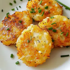 To make crispy low-calorie hash browns, you need simple ingredients. Here’s a list for you: - 2 large russet potatoes, grated - 1 small onion, finely chopped - 1 teaspoon garlic powder - ½ teaspoon smoked paprika - Salt and pepper to taste - 2 tablespoons olive oil - 1 tablespoon cornstarch (optional for extra crispiness) - Fresh chives, chopped (for garnish) Each ingredient plays a key role in flavor and texture. The russet potatoes give a nice base. The onion adds sweetness and depth. Garlic powder and smoked paprika bring warm notes. Salt and pepper enhance the overall taste. Olive oil helps with crispiness while cornstarch can boost it even more. Finally, fresh chives add a pop of color and fresh flavor. Gather these items before you start cooking. Having everything ready makes the process smooth and fun. Enjoy the journey to crispy hash browns! {{ingredient_image_1}} Peeling and Grating Start by peeling the large russet potatoes. Use a box grater or a food processor to grate them. Grating helps create those crispy edges we all love. Rinsing to Remove Starch Next, rinse the grated potatoes in cold water. This step removes excess starch. Less starch means better crispiness. Squeezing Out Moisture After rinsing, place the grated potatoes in a clean kitchen towel. Squeeze out as much moisture as you can. This is key for achieving that perfect crunch. Combining Potatoes and Seasoning In a large bowl, mix the grated potatoes with the finely chopped onion. Add the garlic powder, smoked paprika, salt, and pepper. Stir well until everything is combined. Option for Adding Cornstarch For extra crispiness, include the cornstarch. It helps the hash browns hold together while frying. If you want a lighter dish, feel free to skip this step. Heating the Skillet Heat a non-stick skillet over medium heat. Add one tablespoon of olive oil. Let the oil get hot before adding the potato mixture. Forming and Cooking Patties Scoop about ¼ cup of the potato mix into the skillet. Flatten it gently to form a patty. Repeat this until the skillet is full but not crowded. Flipping and Ensuring Crispiness Cook the hash browns for about five minutes on one side. Look for a golden brown color. Carefully flip each patty using a spatula. Cook for another four to five minutes until both sides are crispy. To make crispy low calorie hash browns, moisture is your enemy. After grating the potatoes, rinse them in cold water. This step removes excess starch. Next, use a clean kitchen towel to squeeze out as much water as you can. The drier the potatoes, the crispier your hash browns will be. When it comes to oil, choose the right one. I prefer olive oil for its flavor and health benefits. It has a high smoke point, making it great for frying. A little goes a long way, so use just enough to coat the skillet. Feel free to customize your hash browns. Add spices like onion powder or chili powder for a twist. You can also try fresh herbs or even cheese for extra flavor. If you want to keep it low calorie, skip the cheese or use a low-fat option. Don’t hesitate to substitute ingredients. If you don’t have russet potatoes, use sweet potatoes instead. They add a nice sweetness and are packed with nutrients. A good skillet makes a big difference. I recommend a non-stick skillet for easy flipping and cooking. It helps prevent sticking and ensures even cooking. For grating, you have options. A box grater works fine, but a food processor is faster. Either way, you want even-sized shreds for consistent cooking. Remember, uniformity is key for great texture! Pro Tips Use Cold Potatoes: Starting with cold, raw potatoes helps maintain their firmness and reduces the release of excess moisture, ensuring crispier hash browns. Don't Skip the Squeeze: Removing moisture from the grated potatoes is crucial for achieving that desirable crunch. Be sure to squeeze out as much liquid as possible. Even Cooking: Cook the hash browns in batches to avoid overcrowding the pan, which can trap steam and lead to sogginess instead of crispiness. Experiment with Spices: Feel free to add your favorite spices or herbs to the mixture for a unique flavor twist, such as onion powder, cayenne pepper, or fresh herbs. {{image_2}} You can easily make these hash browns vegan. Simply use a different oil. Coconut oil or avocado oil works great. If you want a lighter taste, just skip the onion. Your hash browns will still be tasty and crispy. Want to add some cheese? Shredded cheese is a great choice. Cheddar or mozzarella melts well. Mix it into the potato mixture. You may need to cook them a bit longer. Watch for that golden crust! If you like heat, add jalapeños. Chop them finely and mix them in. For extra spice, drizzle hot sauce on top when serving. This adds a fun kick to your dish! - Refrigeration Guidelines: Let the hash browns cool to room temperature. Place them in the fridge within two hours. They can last for up to three days when stored properly. - Recommended Containers: Use an airtight container to keep your hash browns fresh. If you have a vacuum sealer, that works great too. You can also layer them between paper towels to absorb moisture. - Best Methods for Reheating: The oven is my favorite way to reheat hash browns. Preheat it to 400°F (200°C). Place them on a baking sheet for about 10-15 minutes. You can also use a toaster oven if you have one. - Preserving Crispiness: To keep them crispy, avoid microwaving. If you must use a microwave, place a paper towel under the hash browns. This helps absorb moisture. Yes, you can make these hash browns ahead of time. Cook them fully, then let them cool. Place them in an airtight container in the fridge for up to three days. When you’re ready to eat, just reheat them in a skillet. This way, they stay crispy and delicious. The best potatoes for hash browns are russet potatoes. They have a high starch content, which helps create a nice crispy texture. You can also use Yukon Gold potatoes for a creamier taste. Both types work well in this recipe. To make hash browns crispy without cornstarch, focus on removing moisture. After grating, rinse the potatoes well to wash off extra starch. Then, squeeze them dry using a kitchen towel. This step is key for getting them crispy. You can also use less oil and cook them longer for added crunch. In this post, we explored how to make perfect hash browns using simple steps. We covered ingredients, preparation, cooking tips, and tasty variations. You can now create crispy and flavorful hash browns at home. Remember to remove moisture and adjust spices to your taste. Enjoy experimenting with different add-ins or making them vegan. With these easy tips, your meals can be tastier and more fun. Happy cooking!