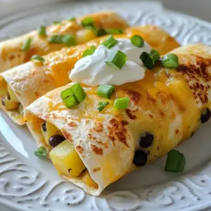 - 4 large flour tortillas - 2 cups potatoes, peeled and diced - 1 cup shredded cheese (cheddar or Mexican blend) - 1 teaspoon garlic powder - 1 teaspoon smoked paprika - &frac12; teaspoon cumin - Salt and pepper to taste To make tasty Cheesy Potato Burritos, you need a few key ingredients. The flour tortillas are essential for wrapping up the filling. Use potatoes for a soft and creamy base. Choose your favorite cheese like cheddar or a Mexican blend for that gooey goodness. Spice it up with garlic powder, smoked paprika, and cumin. Don&rsquo;t forget salt and pepper to enhance all the flavors. - 1 cup cooked black beans, rinsed and drained - &frac12; cup sour cream - &frac14; cup green onions, sliced - Salsa (for serving) You can add some black beans for extra protein and flavor. Sour cream brings a creamy touch that pairs well with the burrito. Top it with green onions for a fresh crunch. Serve with salsa on the side for a zesty kick. - Alternatives for cheese: Use dairy-free cheese for a vegan option. - Gluten-free tortilla options: Try corn tortillas or gluten-free wraps. - Vegetarian vs. vegan variations: Skip the cheese and sour cream for a vegan dish. If you need to swap ingredients, there are great options. For cheese, look for dairy-free alternatives if you want a vegan meal. If you need a gluten-free option, corn tortillas work well. For a vegetarian dish, just leave out the cheese and sour cream, and you still get a great burrito. {{ingredient_image_1}} - Boiling potatoes: Start by peeling and dicing 2 cups of potatoes. Place them in a large pot of salted water. Boil until fork-tender, about 10-12 minutes. Drain the potatoes and set them aside. - Seasoning the potatoes: In a large skillet, heat 2 tablespoons of olive oil over medium heat. Add the drained potatoes. Sprinkle in 1 teaspoon of garlic powder, 1 teaspoon of smoked paprika, and &frac12; teaspoon of cumin. Add salt and pepper to taste. Cook for 5 minutes, stirring gently. This step adds great flavor to the potatoes. - Combining ingredients in a skillet: Next, add 1 cup of rinsed black beans to the skillet. Mix everything well and stir for another 2-3 minutes until heated through. - Melting cheese into the mixture: Remove the skillet from heat. Fold in 1 cup of shredded cheese, either cheddar or a Mexican blend. The heat from the mixture will melt the cheese perfectly. - Laying out tortillas: Take 4 large flour tortillas and lay them flat on a clean surface. - Adding filling and folding techniques: Spoon a generous amount of the cheesy potato and bean mixture into the center of each tortilla. Add a dollop of sour cream and sprinkle some sliced green onions on top. Fold in the sides of the tortilla and roll it up tightly to enclose the filling. Repeat this with the remaining tortillas. - Pan-frying for crispiness: For a crispy finish, heat a non-stick skillet over medium heat. Place the burritos seam side down. Cook for 2-3 minutes on each side until they are golden and crispy. - Oven baking alternative: If you prefer, you can bake them in the oven. Preheat your oven to 400&deg;F (200&deg;C). Place the burritos on a baking sheet and bake for about 15 minutes until golden. To make delicious burritos, ensure even cooking. Start by boiling the potatoes until they are fork-tender. This takes about 10 to 12 minutes. After boiling, drain them well. Heat olive oil in a skillet and add the potatoes. Stir gently to get a nice crisp on the potatoes. This helps them stay firm in the burrito. Adding spices can really boost the flavor. I use garlic powder, smoked paprika, and cumin in my mix. These spices give a warm and smoky taste. You can also add hot sauce for a kick. For cheese melting, I fold in the shredded cheese after removing the skillet from heat. The heat from the potatoes melts the cheese perfectly. This keeps the cheese gooey and tasty. You can make the filling ahead of time. Just store it in the fridge for up to three days. This makes it easy to assemble burritos later. If you want to freeze burritos, wrap each one in foil or plastic wrap. They last well in the freezer for about three months. When you're ready to eat, just reheat them in an oven or microwave. This keeps them tasty and warm! Pro Tips Perfect Potato Texture: Ensure your potatoes are fork-tender but not mushy for the best texture in your burritos. Cheese Melting Point: Add the cheese off the heat to prevent it from becoming rubbery; the residual heat will melt it perfectly. Tortilla Wrapping Technique: To prevent tearing, warm the tortillas briefly in a dry skillet before filling them. Flavor Boost: Experiment with different spices or herbs like cilantro or chili powder to customize the flavor of your filling. {{image_2}} You can easily make this dish vegetarian or vegan. To replace cheese, try using vegan cheese. It melts well and adds a nice flavor. For sour cream, use a dairy-free version made from cashews or coconut. You can also add more vegetables to the filling. Bell peppers, corn, or spinach work great. These veggies add color, crunch, and nutrients. If you want to add protein, chicken or beef can make the burrito heartier. Cook and shred the meat before mixing it with the potato filling. For a plant-based option, add lentils or tofu. Cooked lentils blend well with potatoes. Tofu can be crumbled and seasoned to match the flavors of the dish. For those who love a kick, try spicy options. You can add diced jalape&ntilde;os or a splash of hot sauce. This will give your burrito a nice heat. Southwest seasonings can also change the flavor. Use spices like chili powder or taco seasoning for a bold taste. These variations help you enjoy this dish in different ways. To store leftovers, let the burritos cool. Place them in a sealed container. You can keep them in the fridge. The recommended shelf life is about 3 to 4 days. For freezing, wrap each burrito tightly in foil or plastic wrap. This keeps them fresh. You can store them in a freezer-safe bag. They last for about 2 to 3 months. To reheat frozen burritos, remove the wrap. Heat them in the oven at 350&deg;F for about 20-25 minutes. You can also microwave them for 2-3 minutes. These burritos pair well with side dishes like rice or a fresh salad. For dipping sauces, salsa is a perfect choice. You can also try guacamole or sour cream. Enjoy your meal with these tasty additions! To keep your burritos from getting soggy, make sure to cool the filling before wrapping. Use a dry tortilla to hold the moisture better. You can also lightly toast the tortilla in a pan before adding the filling. This adds a crunchy layer and helps seal the edges. Yes, you can make Cheesy Potato Burritos in advance. Prepare the filling, let it cool, and store it in the fridge. You can fill and wrap the burritos right before you eat. This makes it easy to enjoy a quick meal later. Absolutely! Cheesy Potato Burritos are great for meal prepping. You can prepare the filling and freeze it. Wrap the burritos individually in foil or plastic wrap. They will stay fresh for a few weeks in the freezer. The best way to reheat burritos is to use an oven. Preheat it to 350&deg;F (175&deg;C). Wrap the burrito in foil and heat for 15-20 minutes. This keeps the tortilla soft and the filling warm. You can also use a microwave if you&rsquo;re in a hurry. Yes, you can add other ingredients to the filling. Feel free to mix in vegetables like bell peppers or corn. You can also add proteins like chicken or beef. Just make sure to adjust the seasonings to match the new flavors. Cheesy Potato Burritos are fun and easy to make. We covered essential and optional ingredients, plus neat tricks to make them shine. You can personalize your burritos with various flavors and proteins to suit your taste. Remember, meal prep makes cooking easier later. Store extras in the fridge or freezer. With all these tips, your burritos will be a hit. Now it&rsquo;s time to roll up your sleeves and enjoy making your tasty creations!